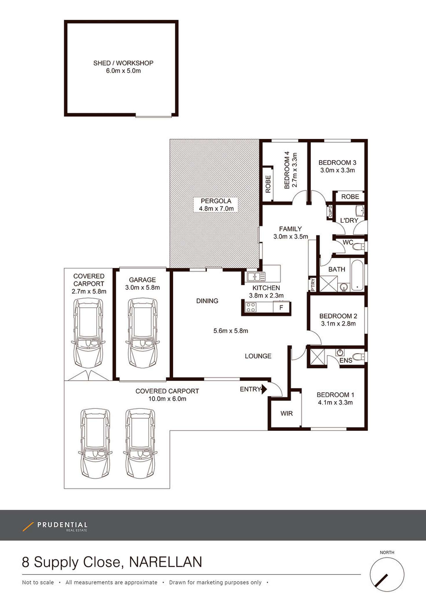 Floorplan of Homely house listing, 8 Supply Close, Narellan NSW 2567