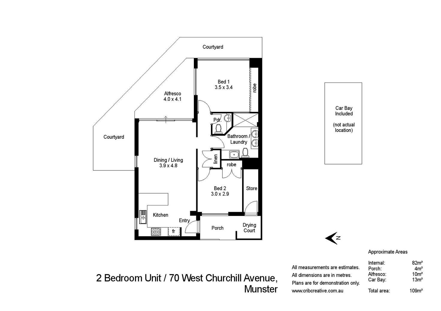 Floorplan of Homely apartment listing, 20/70 West Churchill Avenue, Munster WA 6166