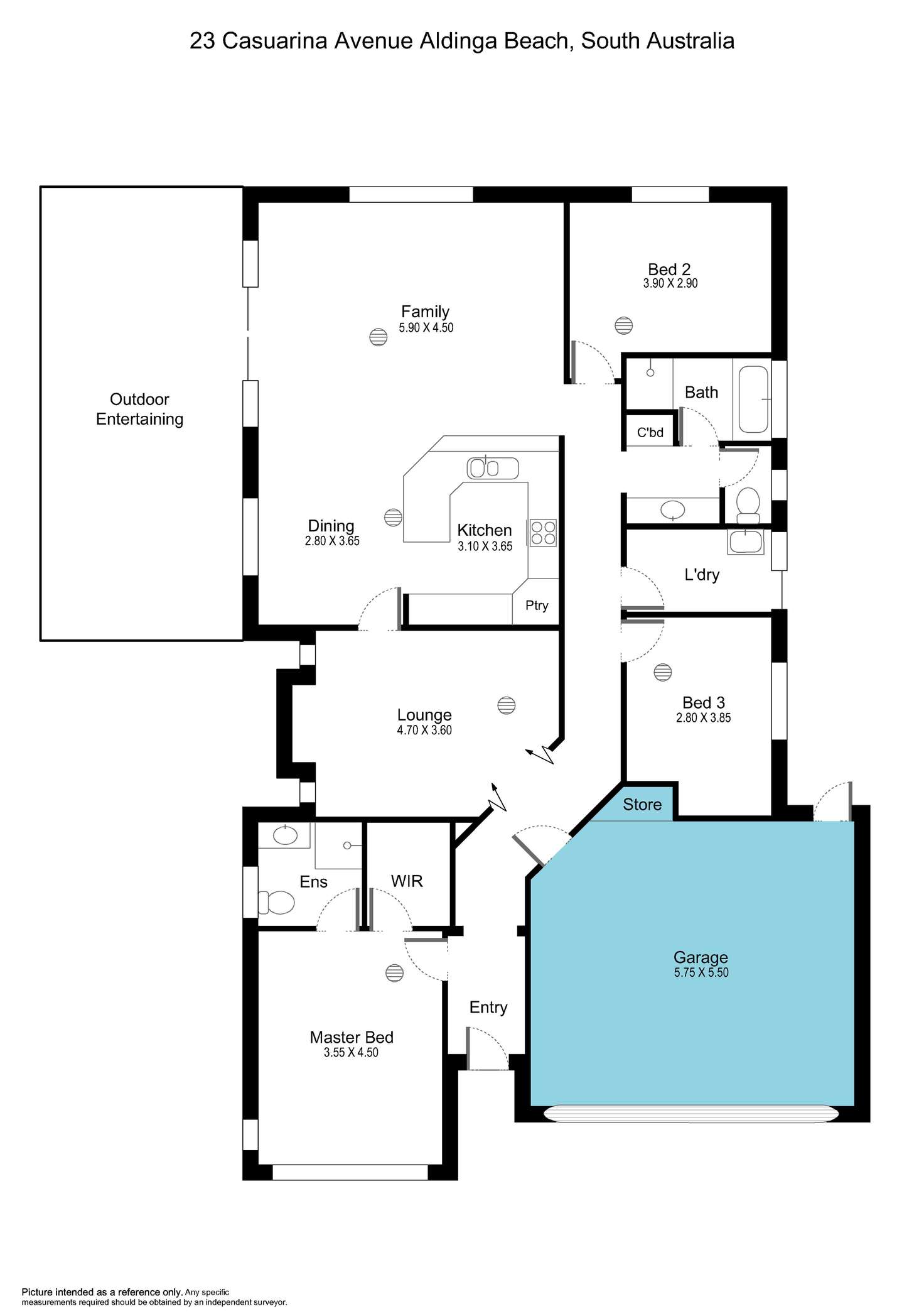 Floorplan of Homely house listing, 23 Casuarina Avenue, Aldinga Beach SA 5173