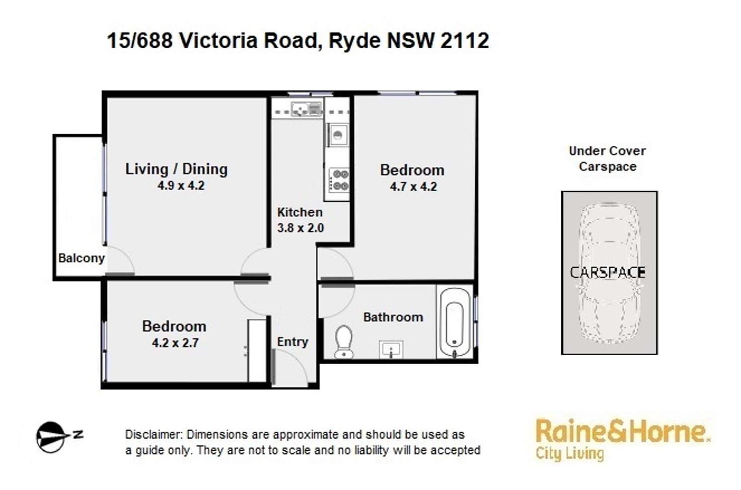 Floorplan of Homely apartment listing, 15/688 Victoria Road, Ryde NSW 2112