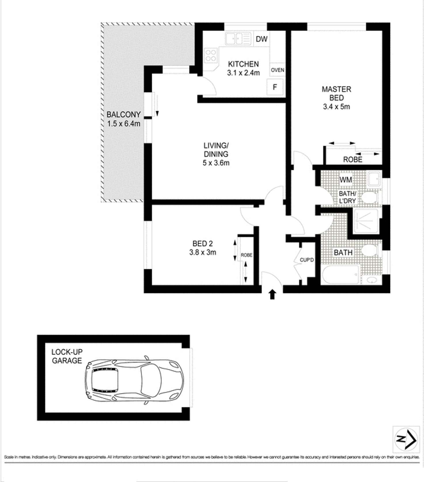 Floorplan of Homely apartment listing, 3/129 Sydney Road, Fairlight NSW 2094