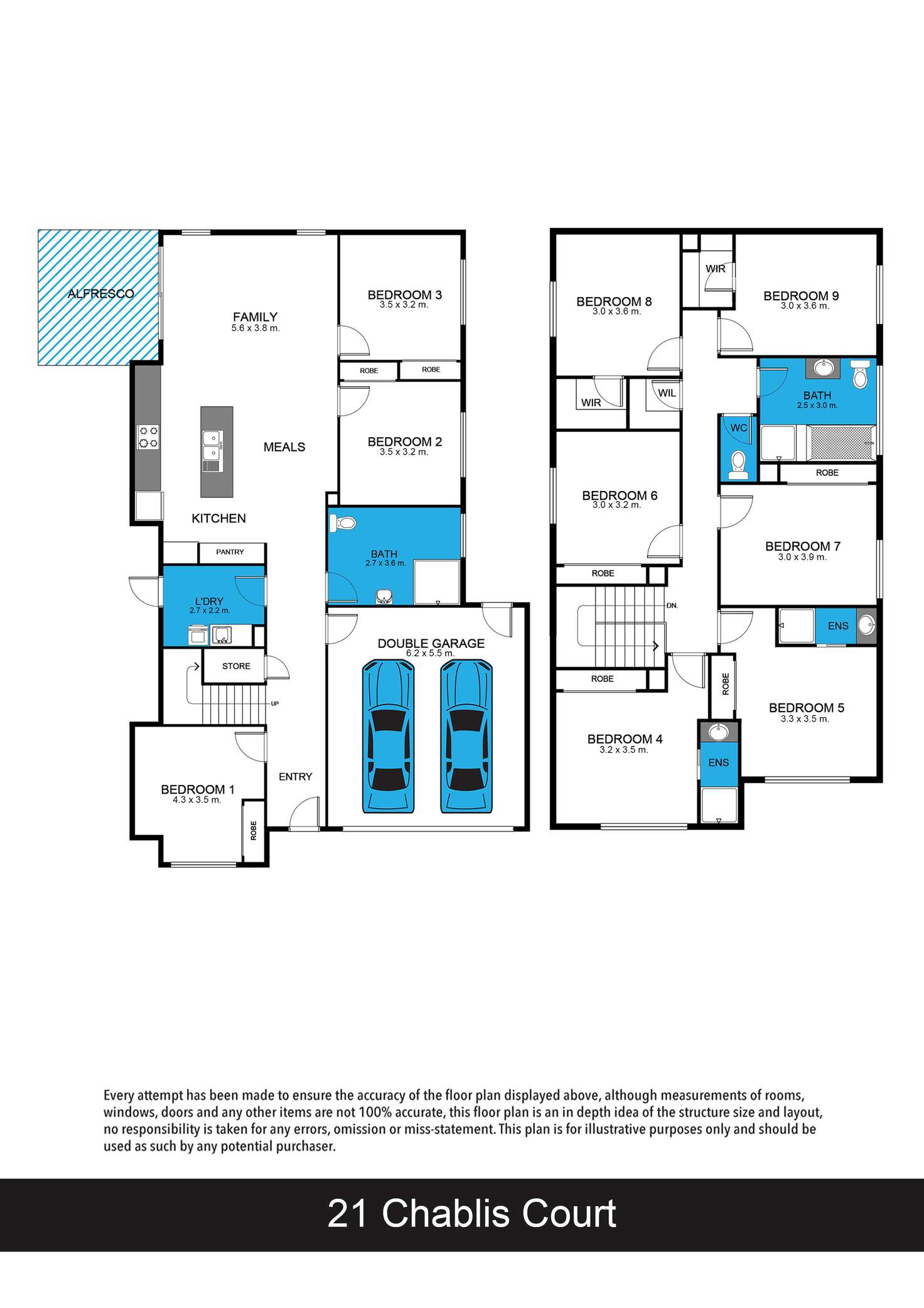 Floorplan of Homely house listing, 21 Chablis Court, Waurn Ponds VIC 3216