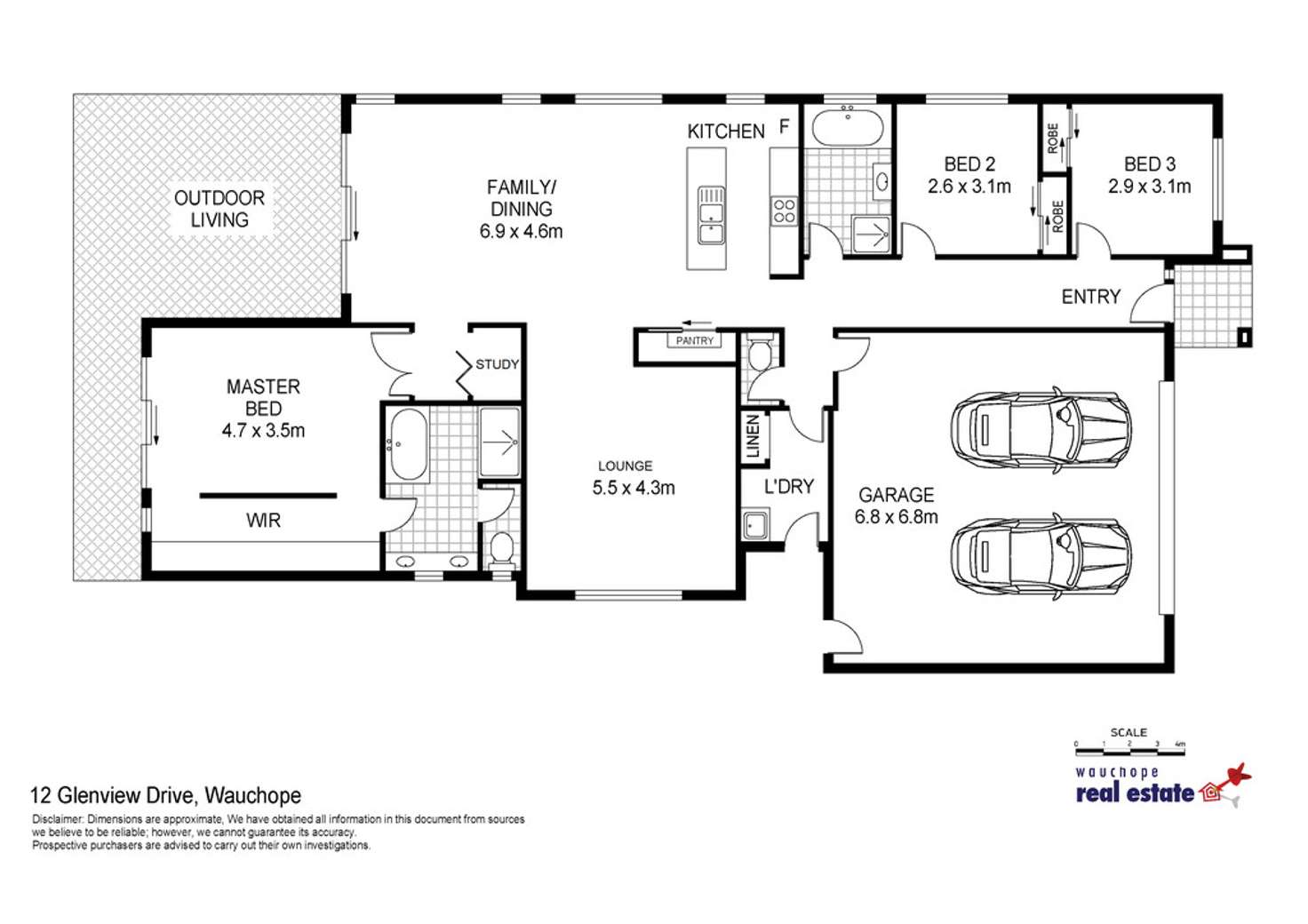 Floorplan of Homely house listing, 12 Glenview Drive, Wauchope NSW 2446
