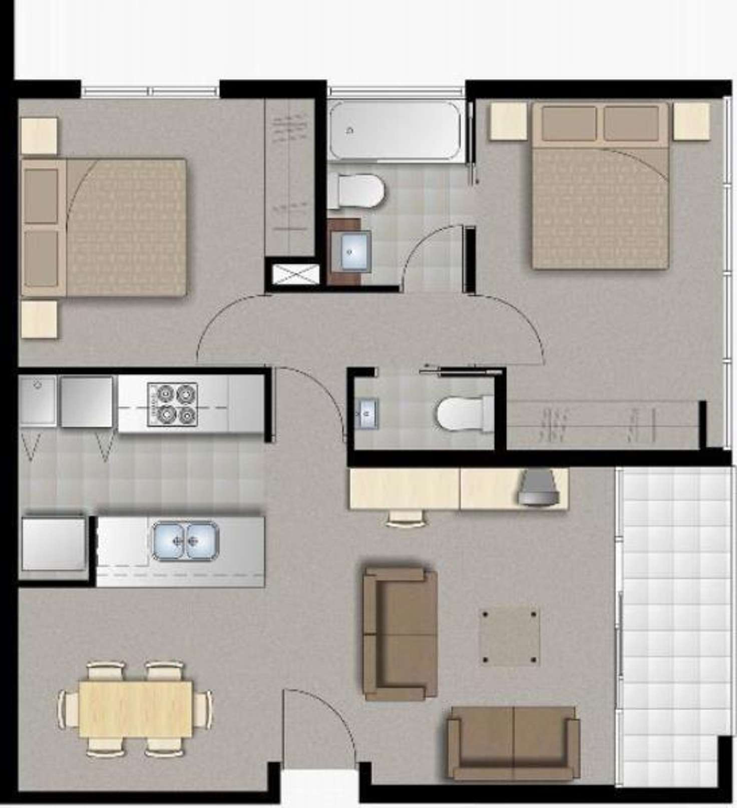 Floorplan of Homely apartment listing, 2807/483 Swanston Street, Melbourne VIC 3000