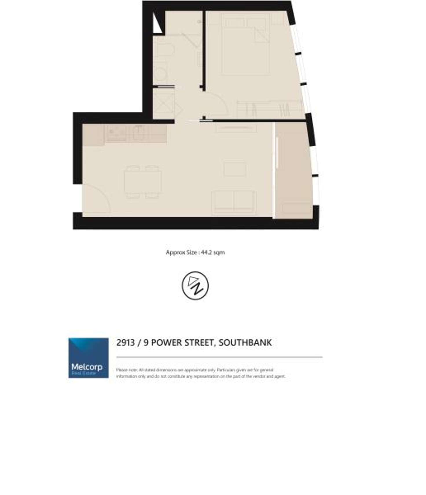 Floorplan of Homely apartment listing, 2913/9 Power Street, Southbank VIC 3006