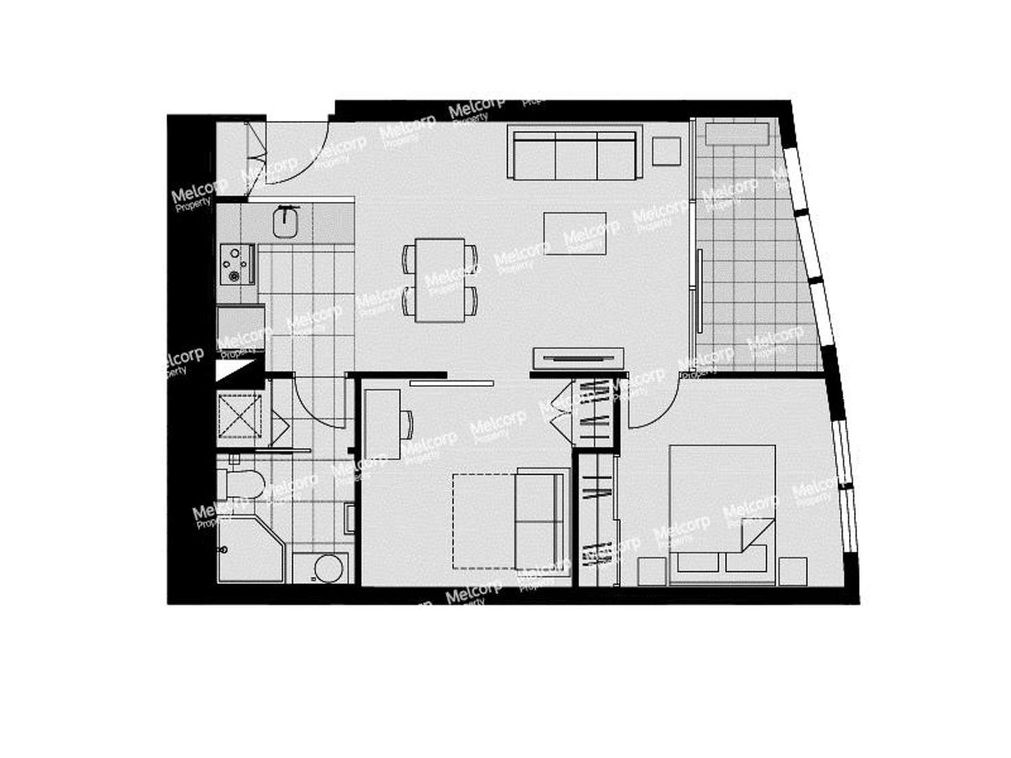Floorplan of Homely apartment listing, 2210/9 Power Street, Southbank VIC 3006