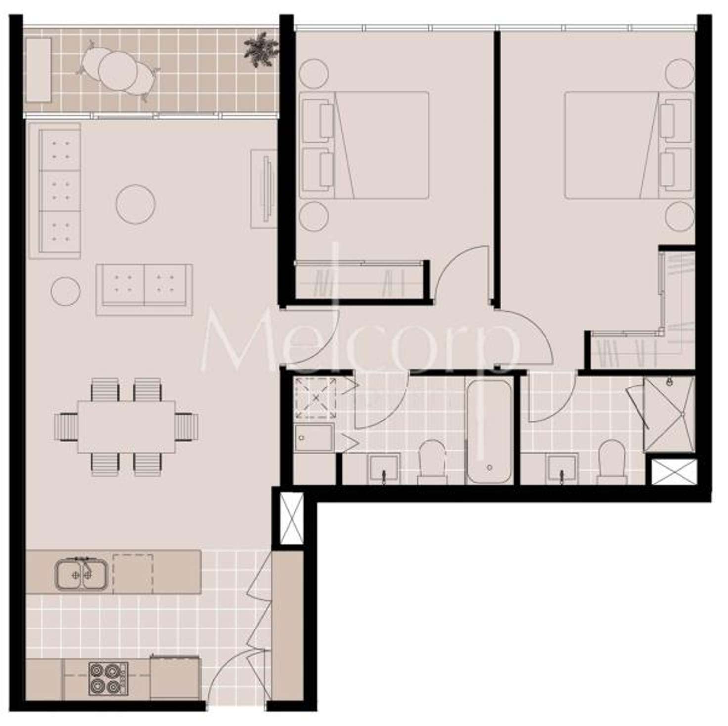 Floorplan of Homely apartment listing, 4102/27 Therry Street, Melbourne VIC 3000