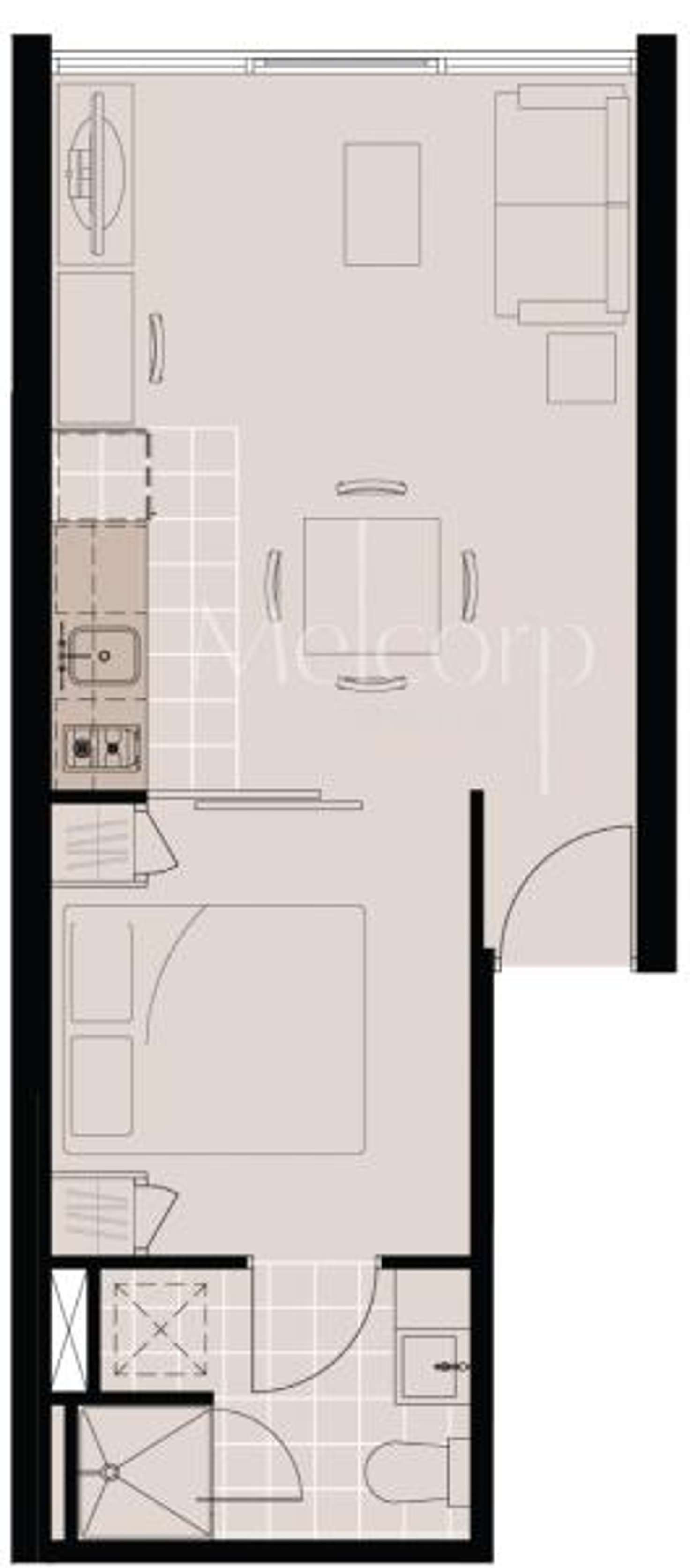 Floorplan of Homely apartment listing, 802/25 Therry Street, Melbourne VIC 3000