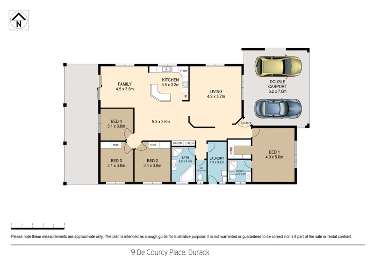Floorplan of Homely house listing, 9 De Courcy Place, Durack NT 830