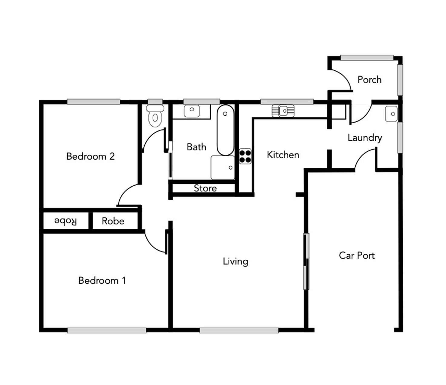 Floorplan of Homely house listing, 1/9 Eyre Street, Ararat VIC 3377