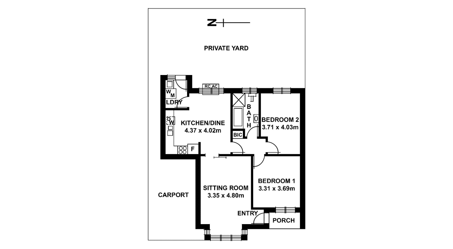 Floorplan of Homely unit listing, 2/18 Tudor Street, Dulwich SA 5065