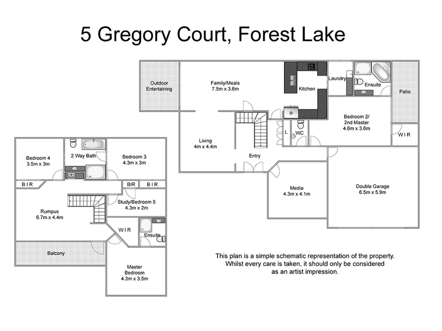 Floorplan of Homely house listing, 5 Gregory Close, Forest Lake QLD 4078