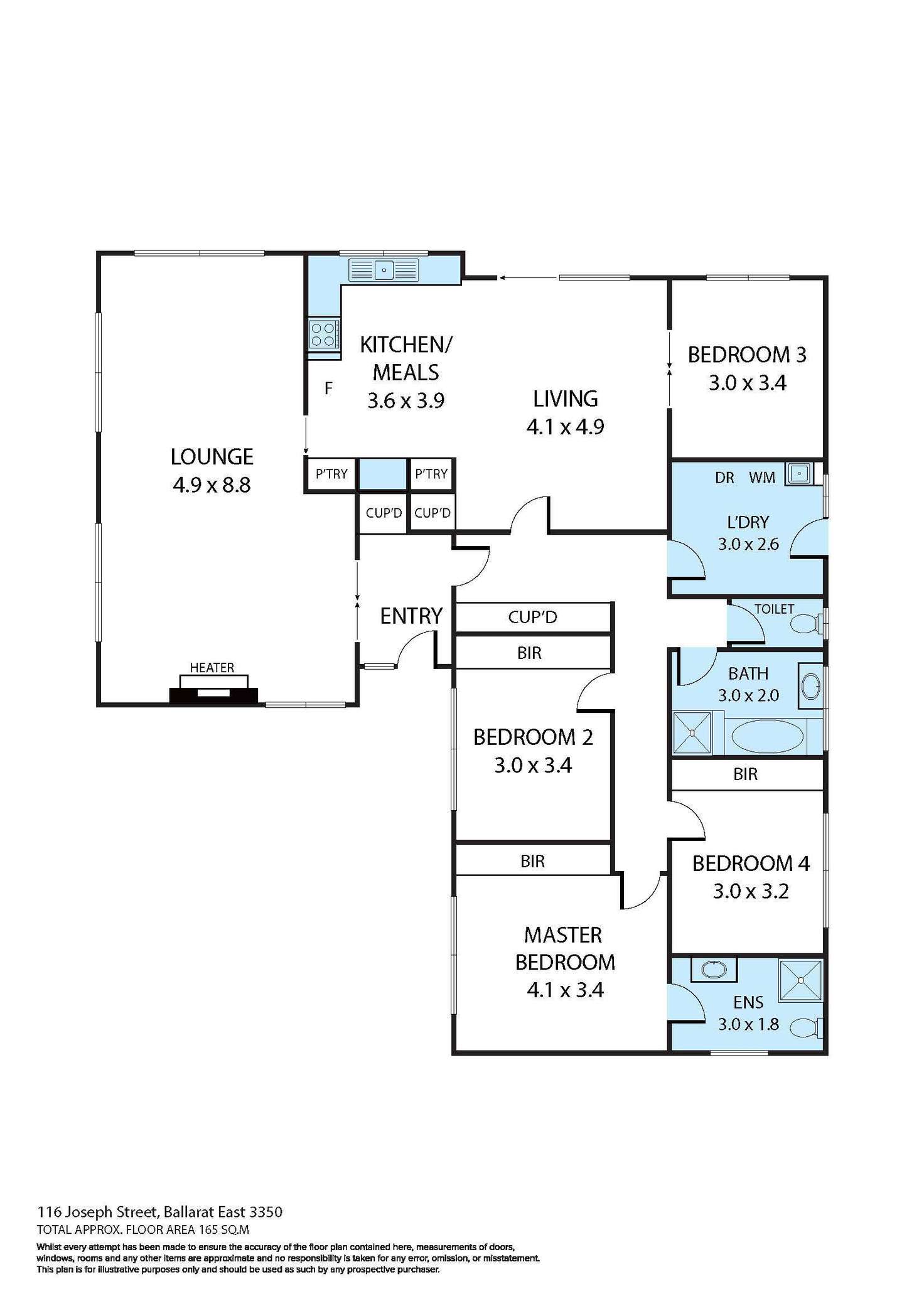 Floorplan of Homely house listing, 119 Joseph Street, Ballarat East VIC 3350