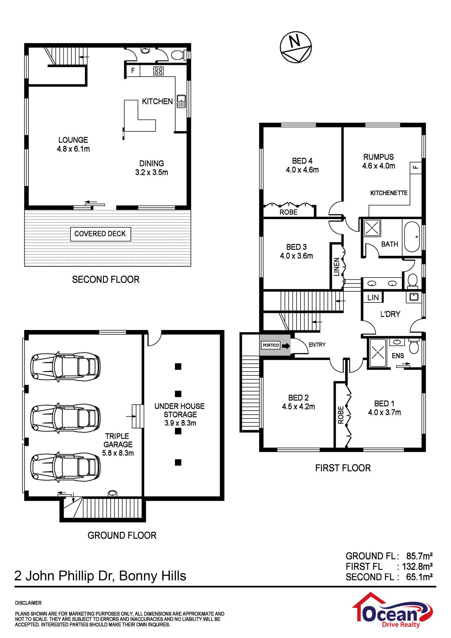 Floorplan of Homely house listing, 2 John Phillip Drive, Bonny Hills NSW 2445