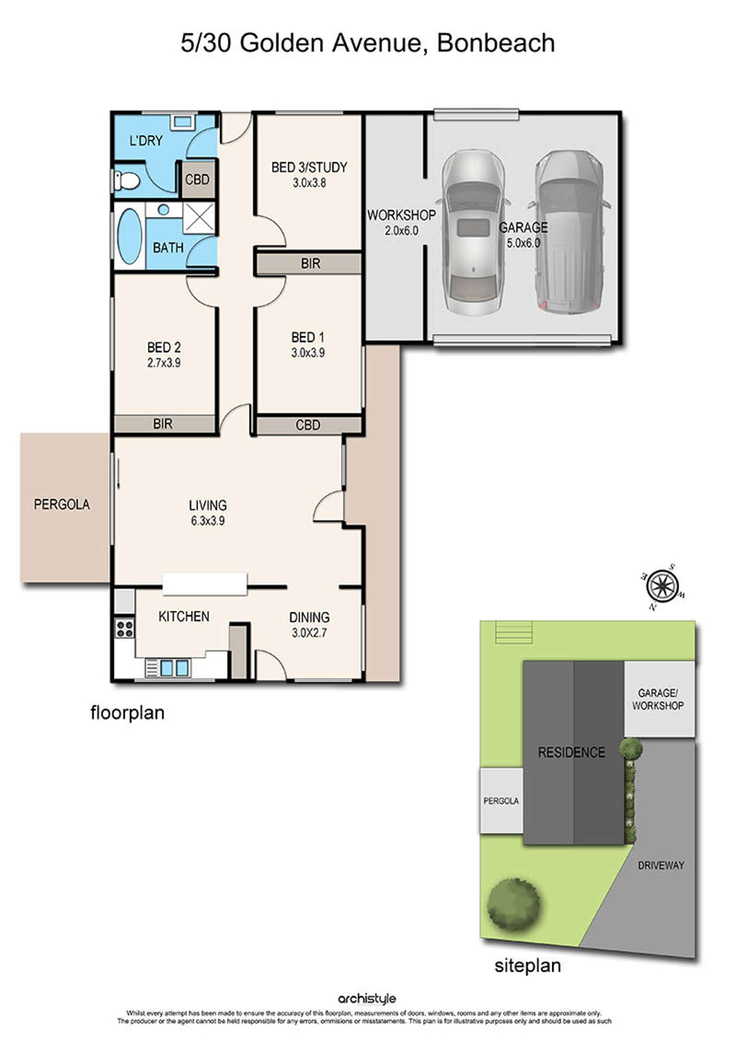 Floorplan of Homely unit listing, 5/30 Golden Avenue, Bonbeach VIC 3196