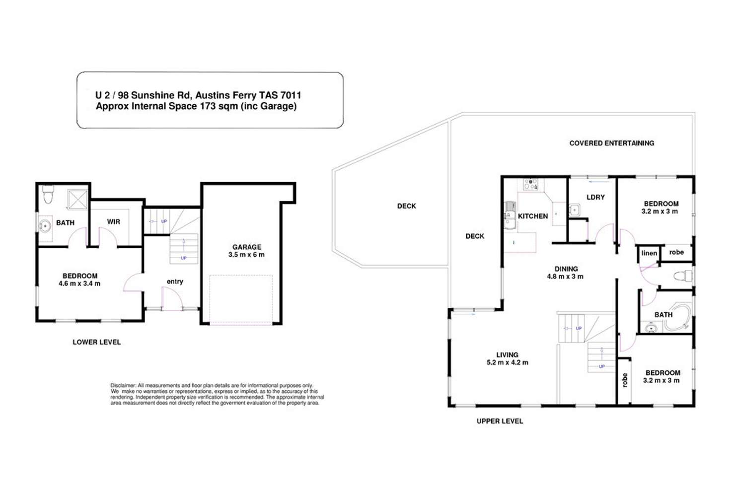 Floorplan of Homely house listing, 2/98 Sunshine Road, Austins Ferry TAS 7011