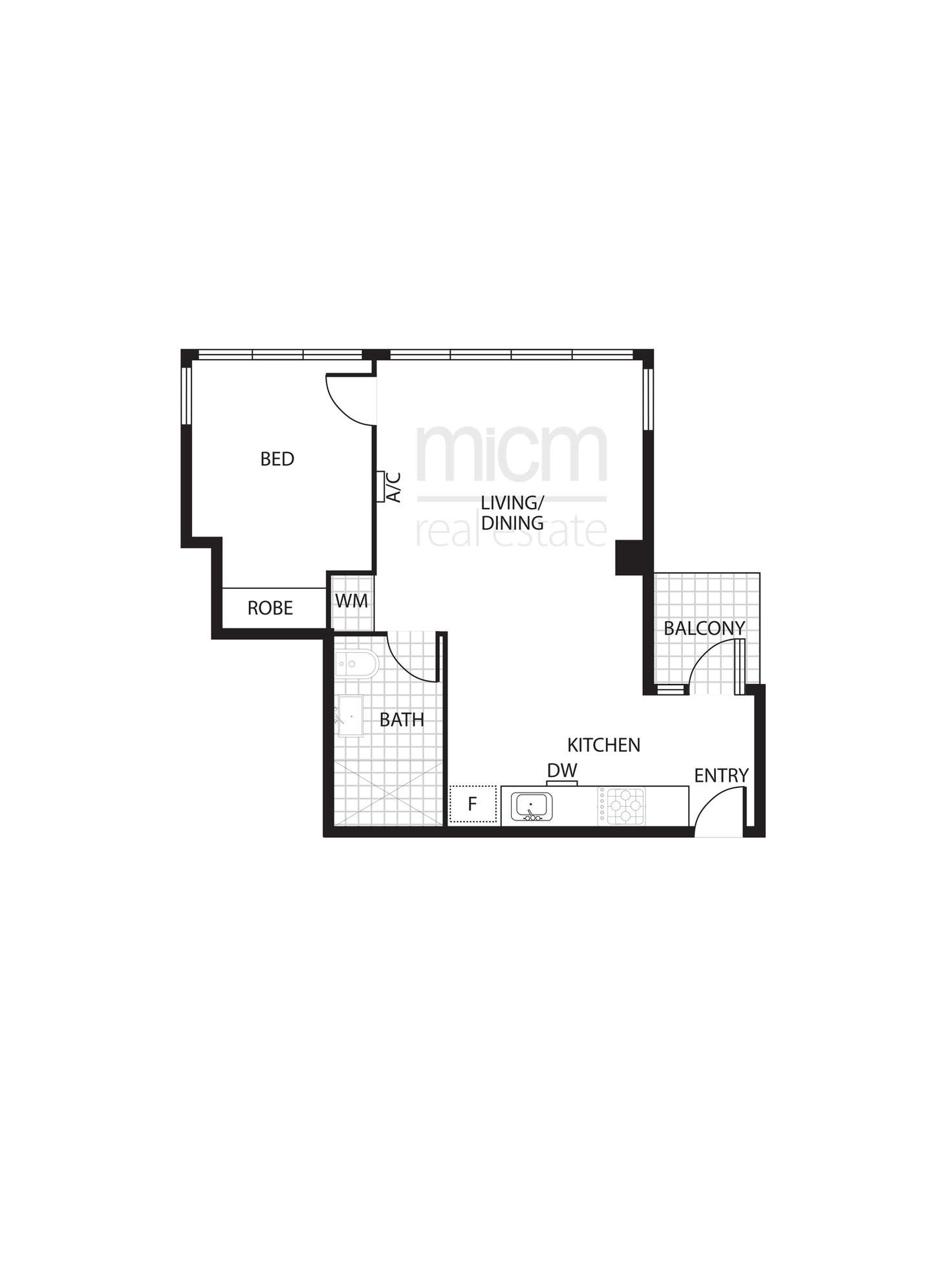 Floorplan of Homely apartment listing, 5101/568 Collins Street, Melbourne VIC 3000