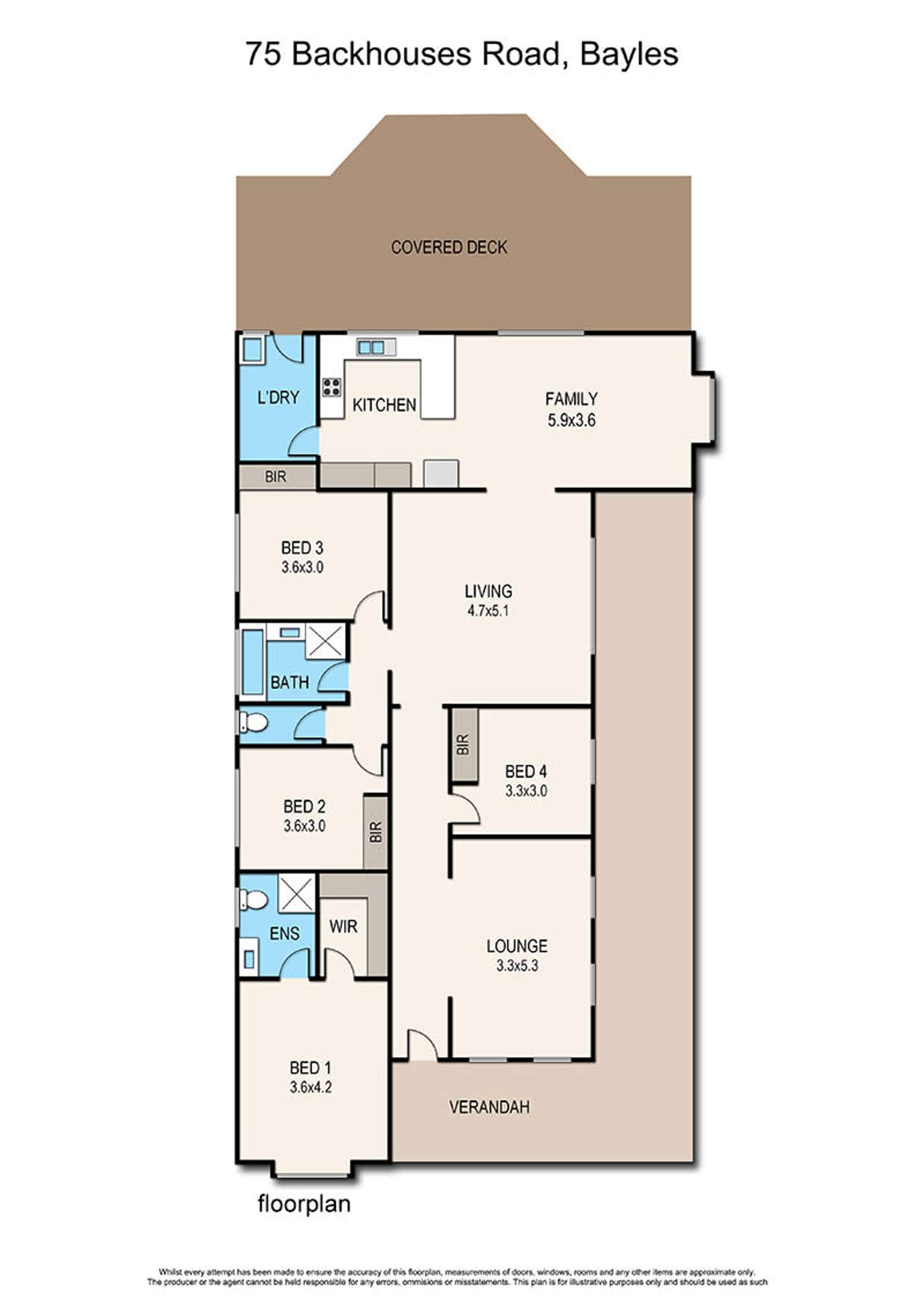 Floorplan of Homely acreageSemiRural listing, 75 Backhouses Road, Bayles VIC 3981