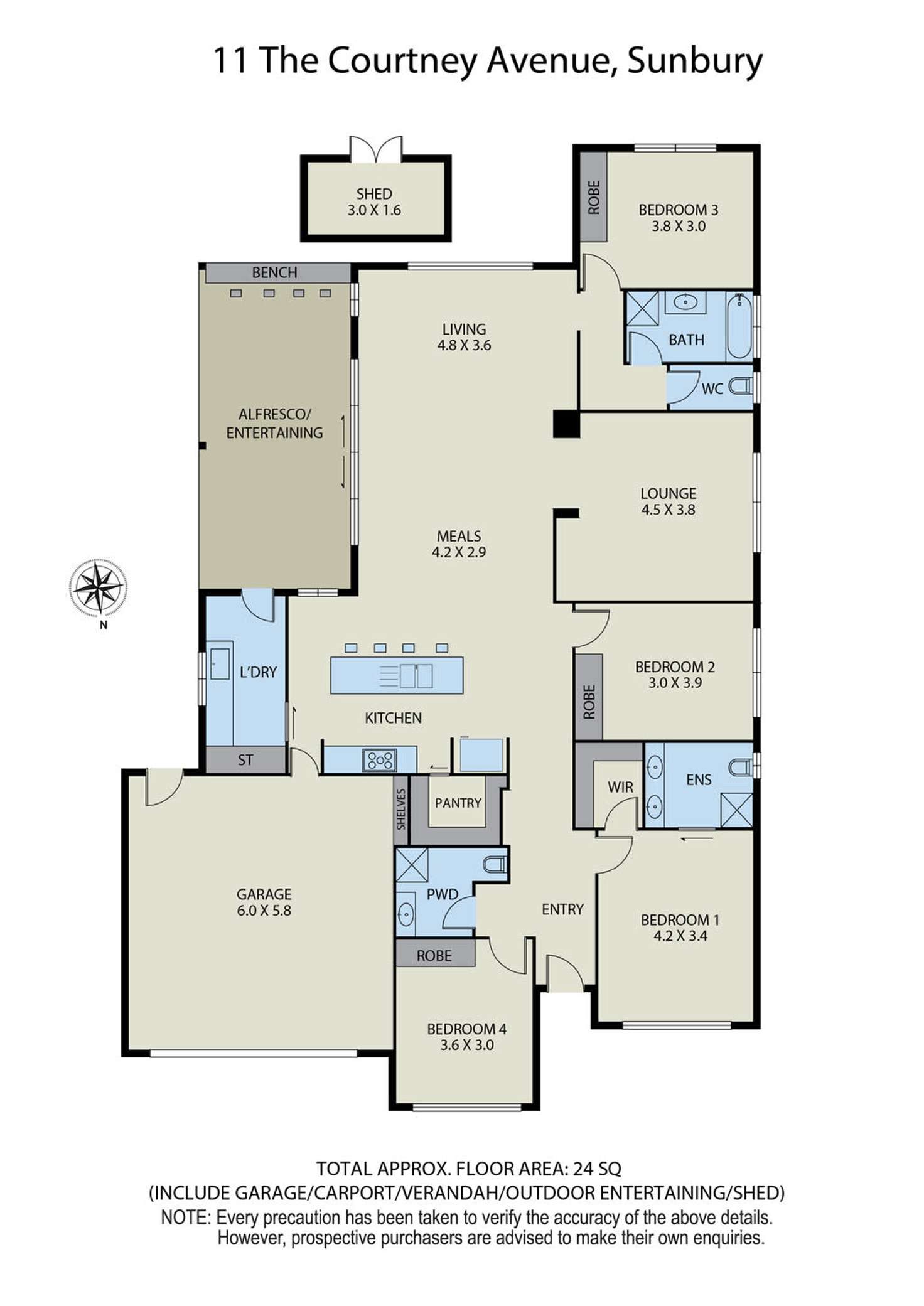 Floorplan of Homely house listing, 11 Courtney Drive, Sunbury VIC 3429