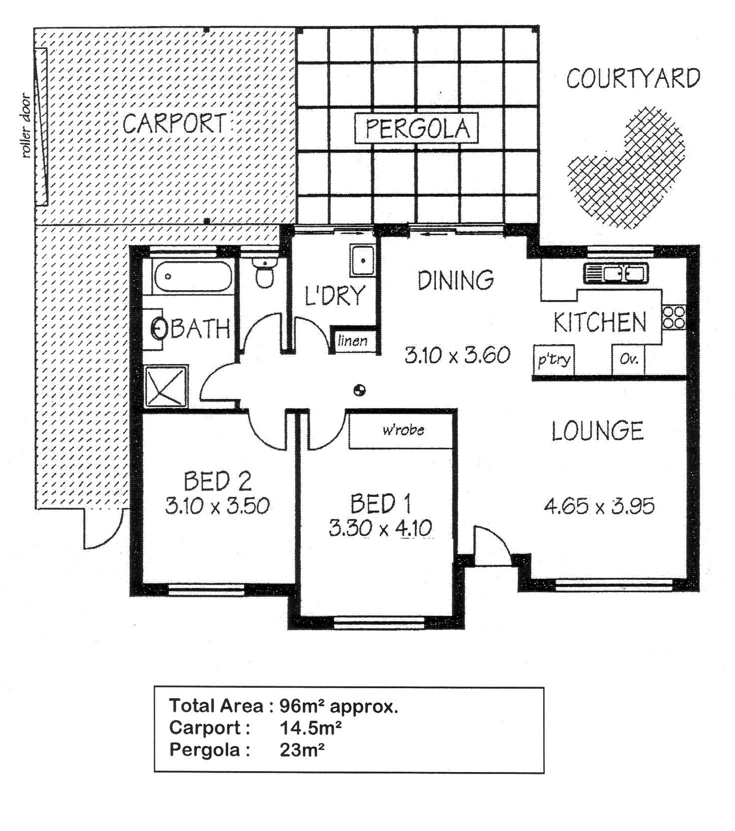 Floorplan of Homely house listing, 1/1 Monmouth Street (cnr Wood Ave), Ridleyton SA 5008