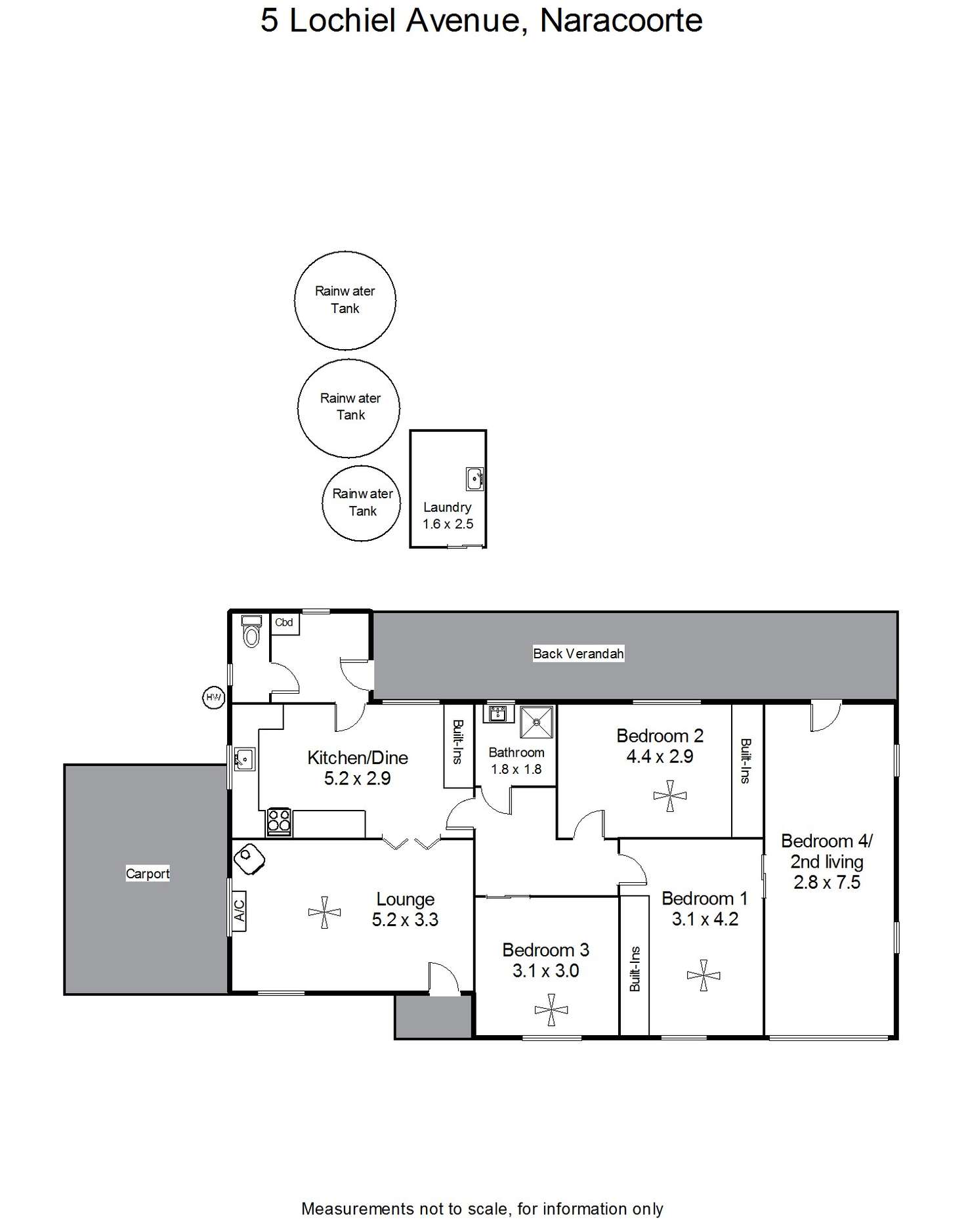Floorplan of Homely house listing, 5 LOCHIEL AVENUE, Naracoorte SA 5271