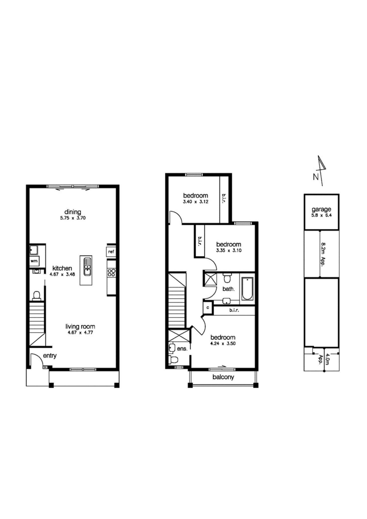 Floorplan of Homely townhouse listing, 16 Picton Lane, Point Cook VIC 3030