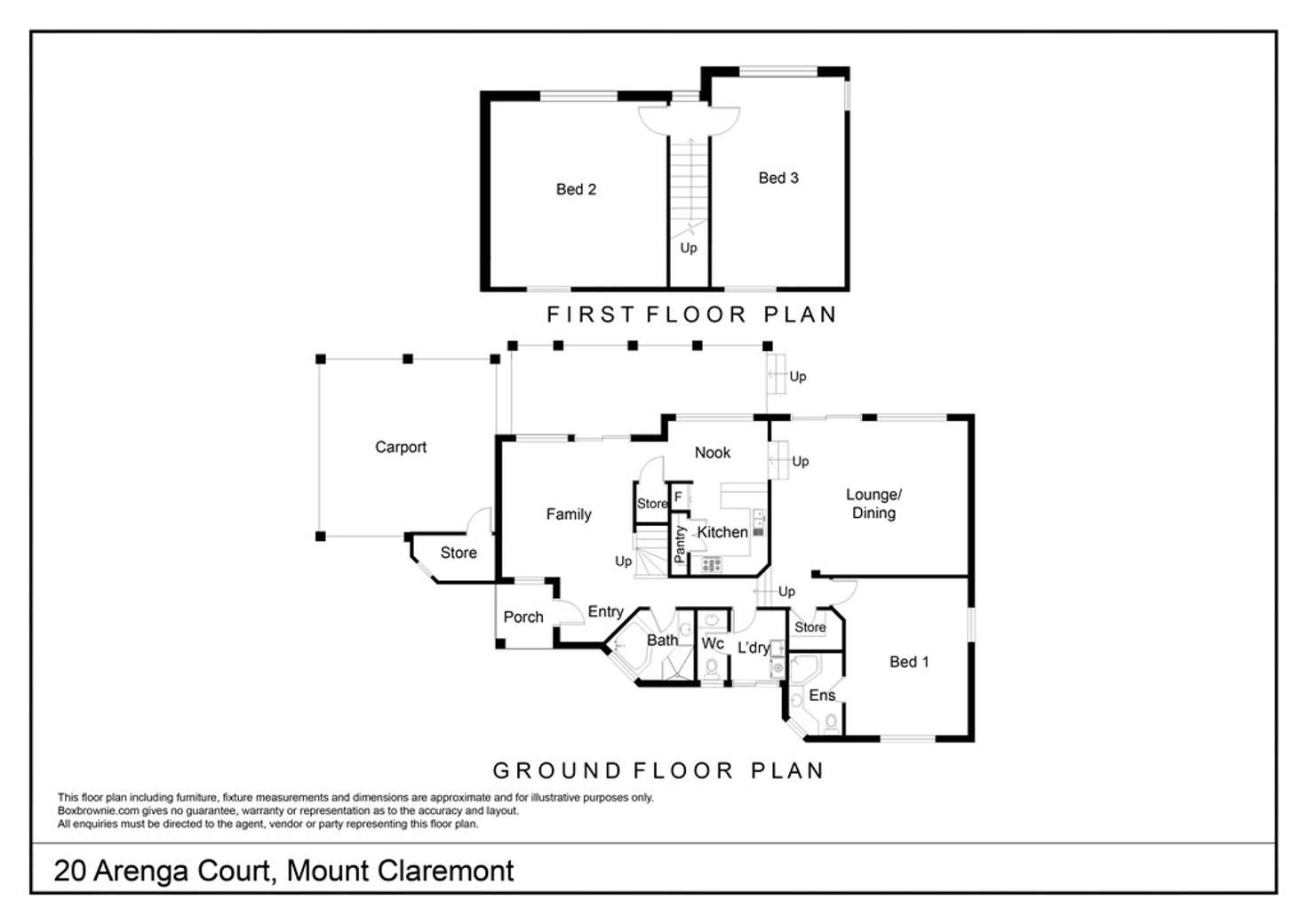 Floorplan of Homely house listing, 20 Arenga Court, Mount Claremont WA 6010