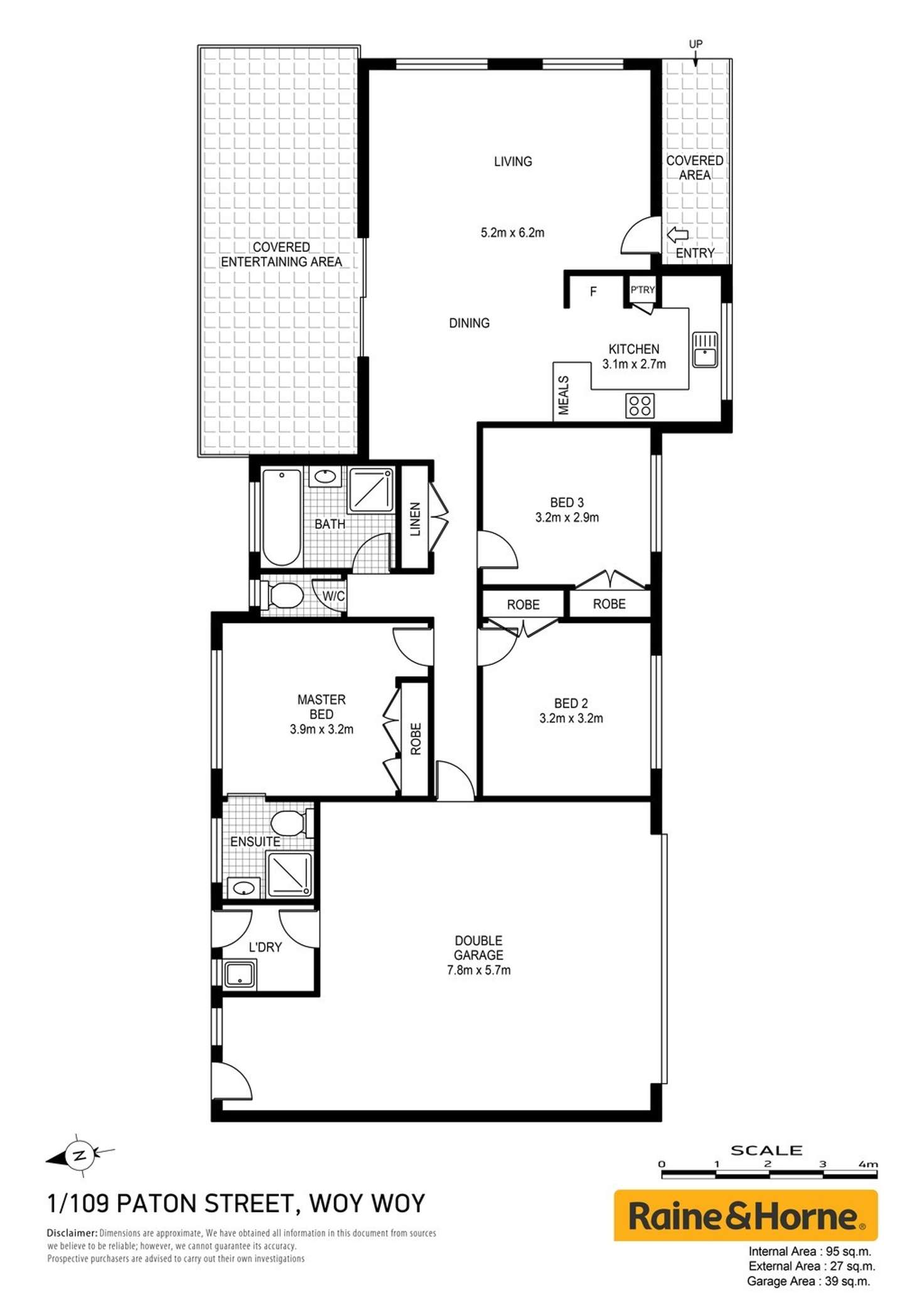 Floorplan of Homely villa listing, 1/109 Paton Street, Woy Woy NSW 2256