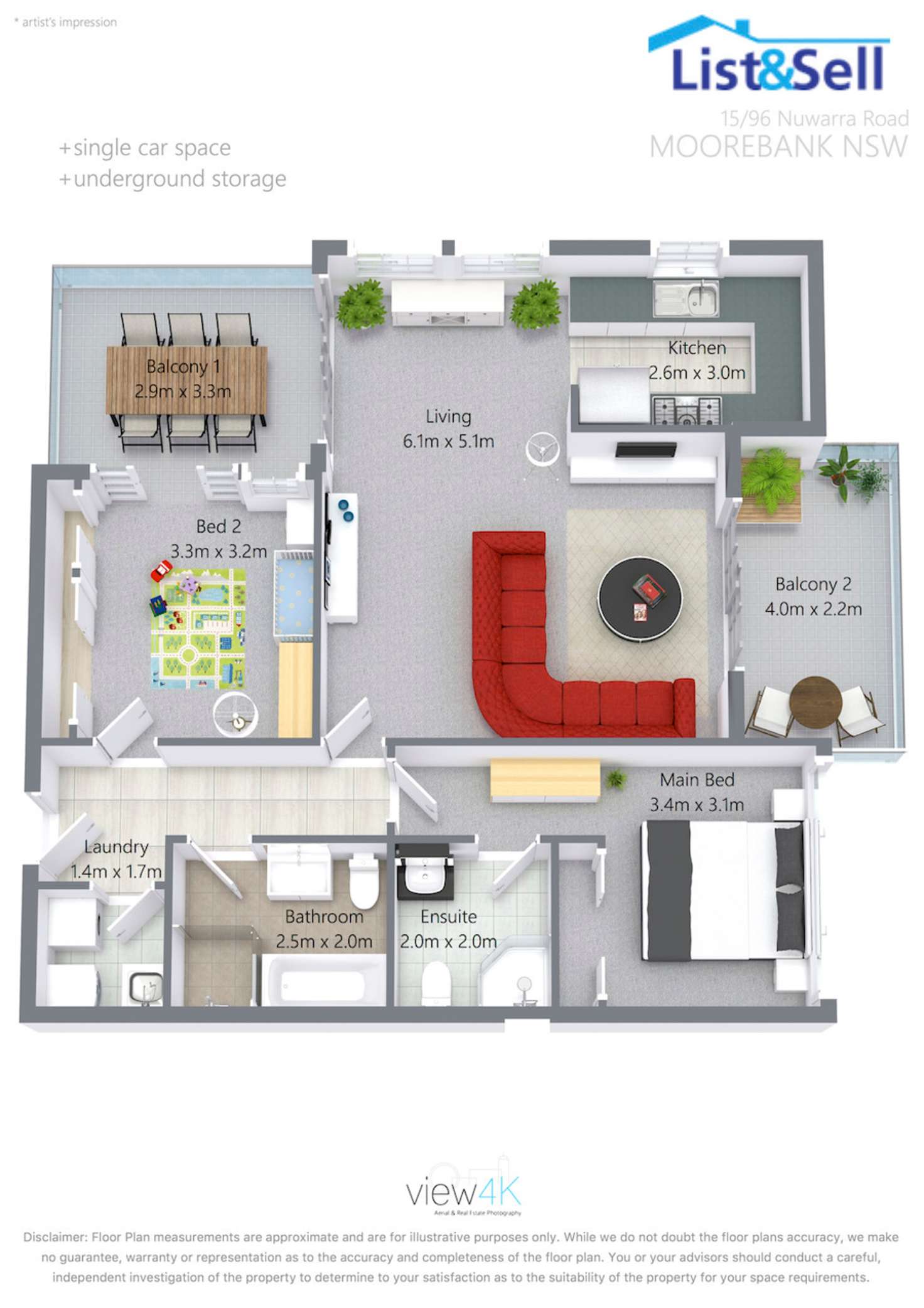 Floorplan of Homely unit listing, 15/96 Nuwarra Road,, Moorebank NSW 2170