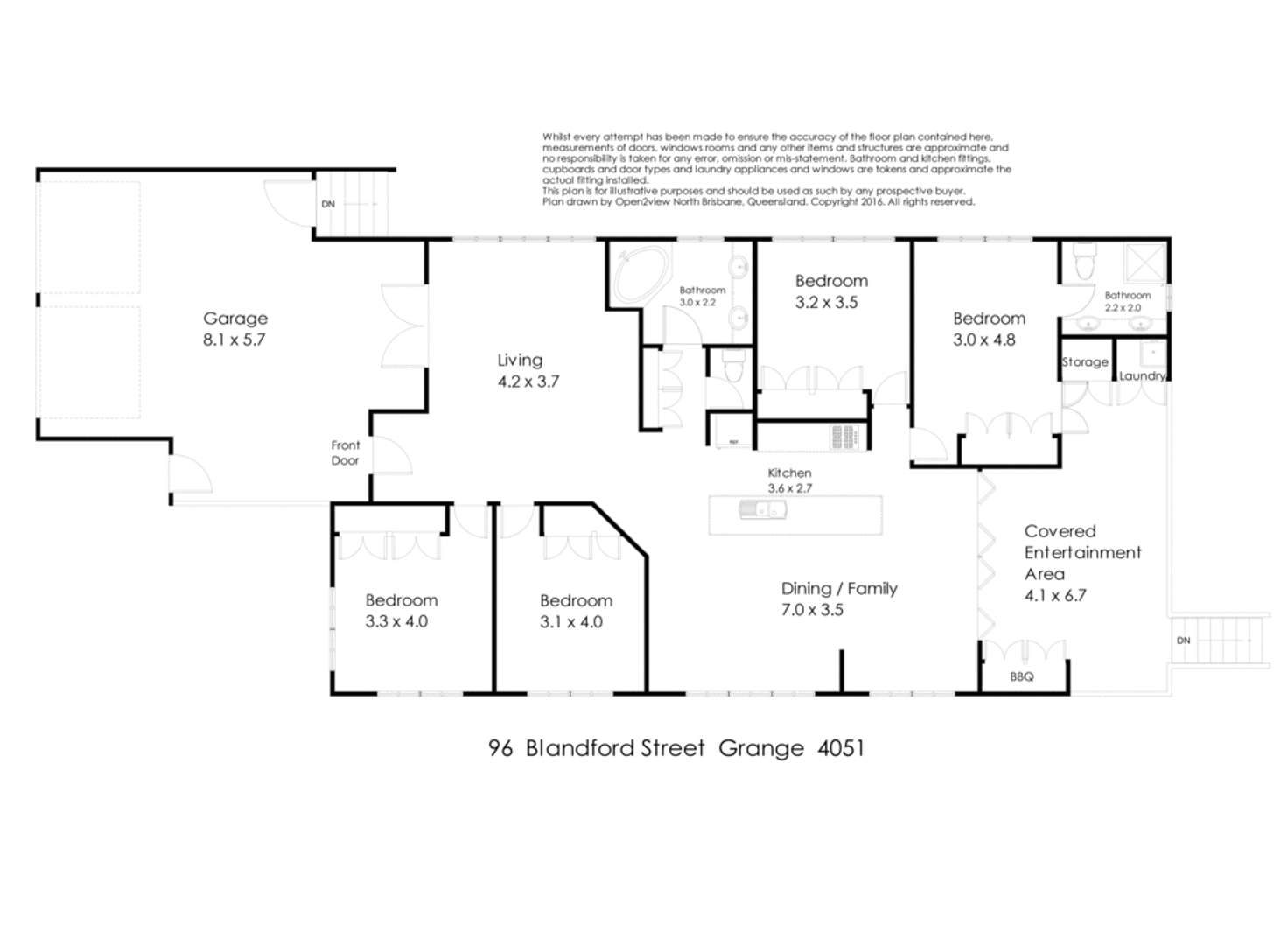 Floorplan of Homely house listing, 96 Blandford Street, Grange QLD 4051