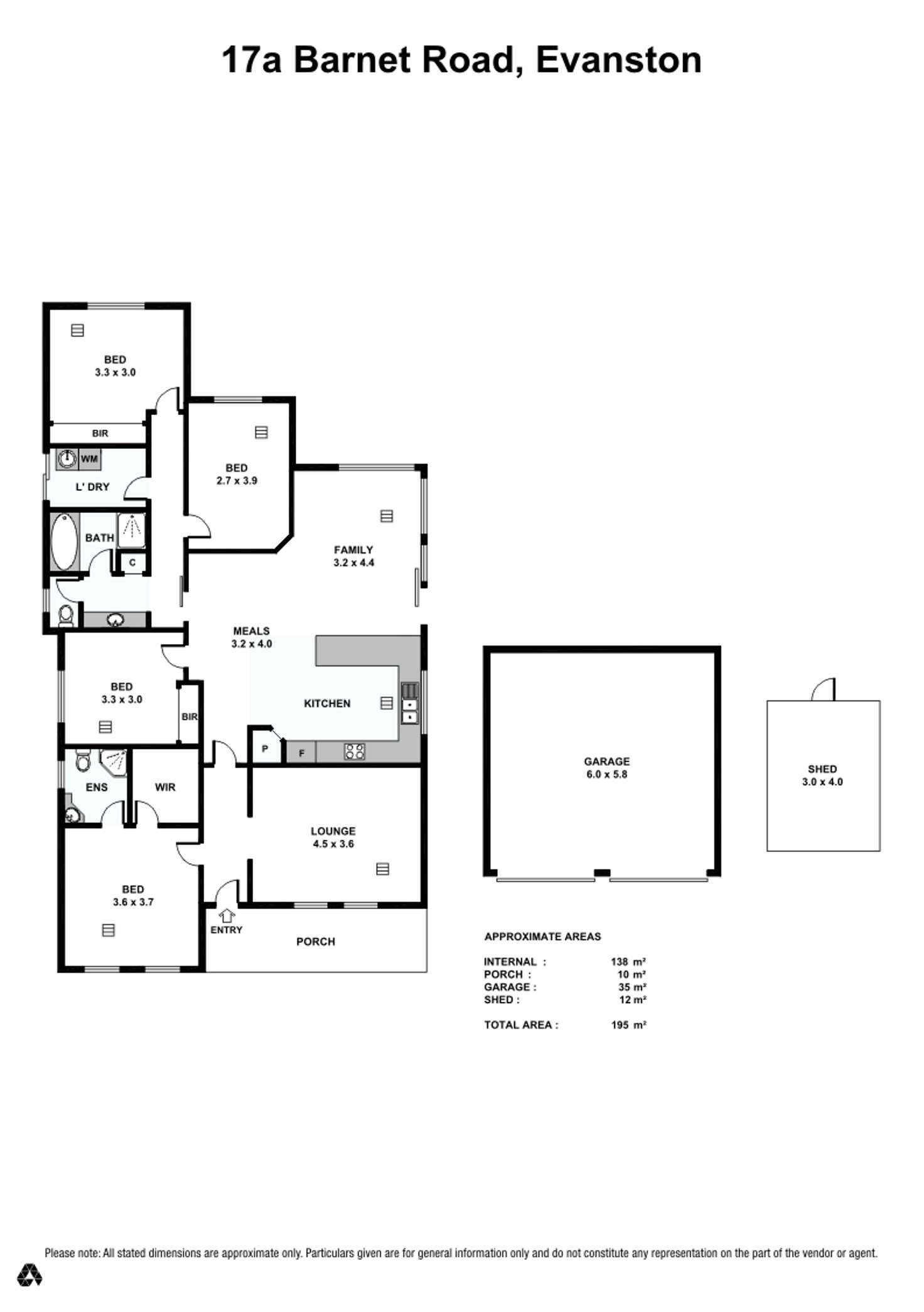 Floorplan of Homely house listing, 17A Barnet Road, Evanston SA 5116