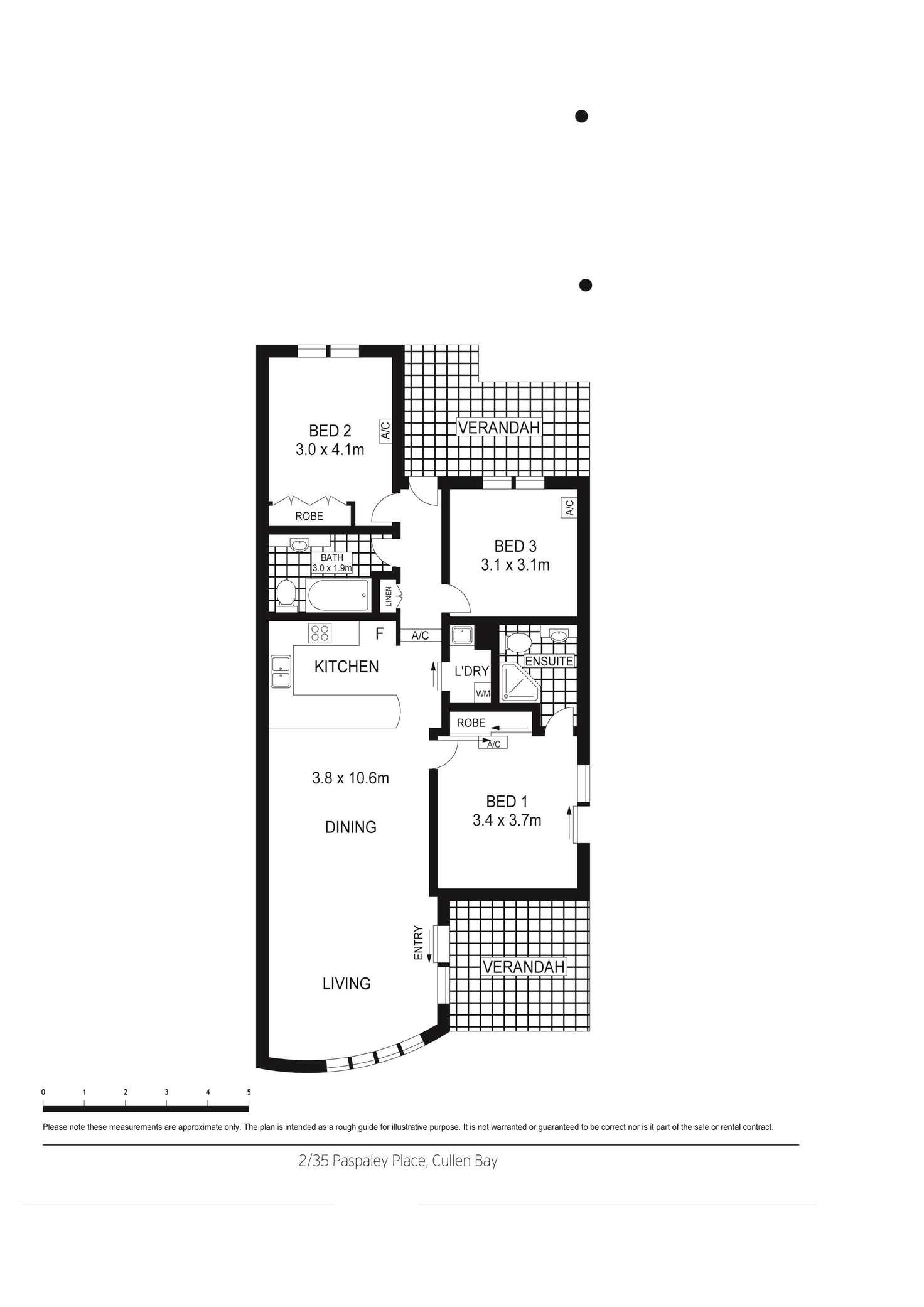 Floorplan of Homely unit listing, 2/35 Paspaley Place, Cullen Bay NT 820