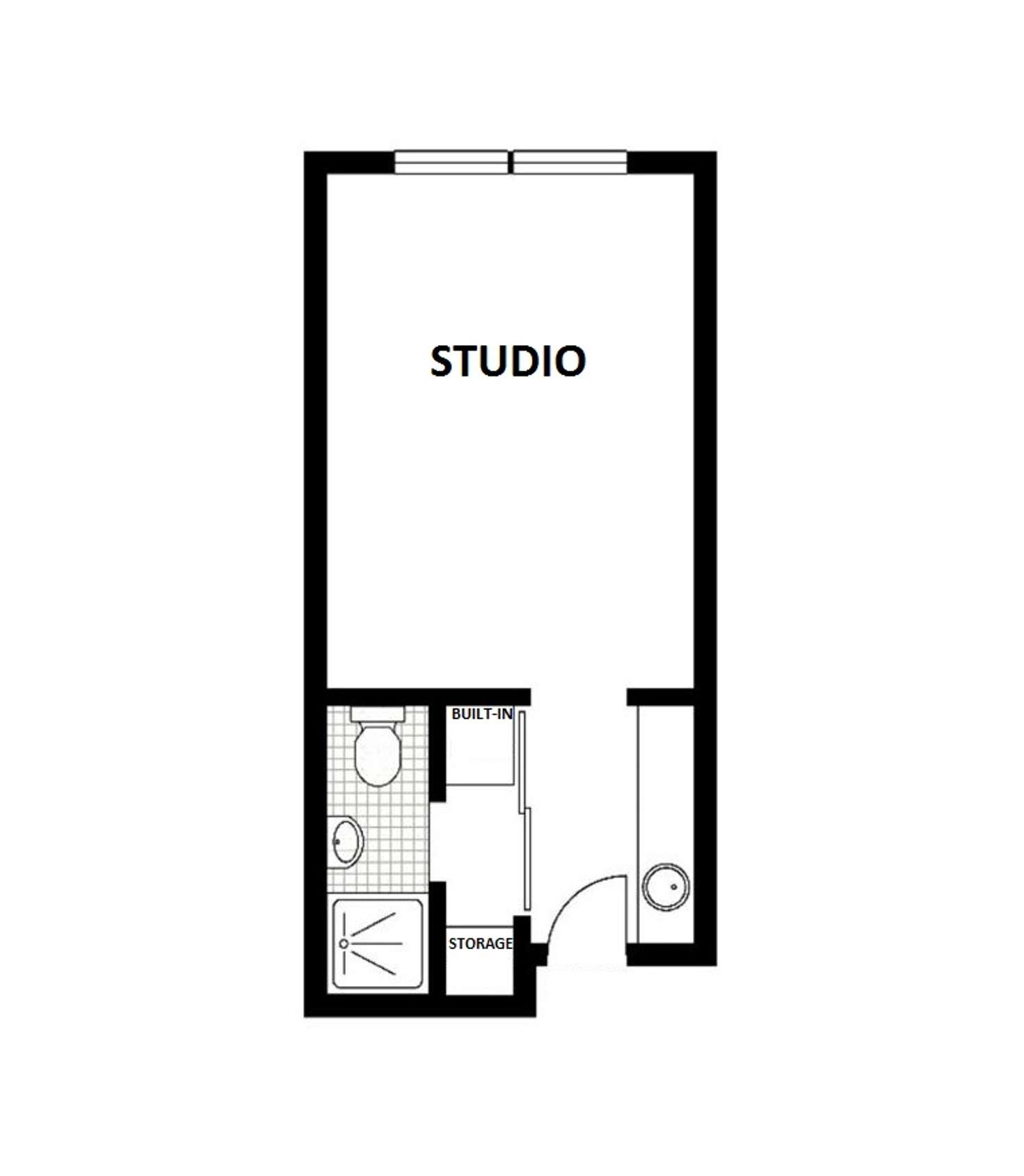 Floorplan of Homely studio listing, 17/95 Annandale Street, Annandale NSW 2038