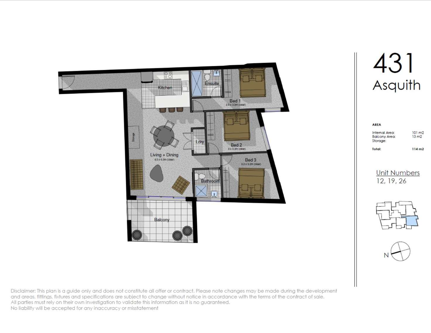 Floorplan of Homely apartment listing, 19/427 - 431 Pacific Highway, Asquith NSW 2077