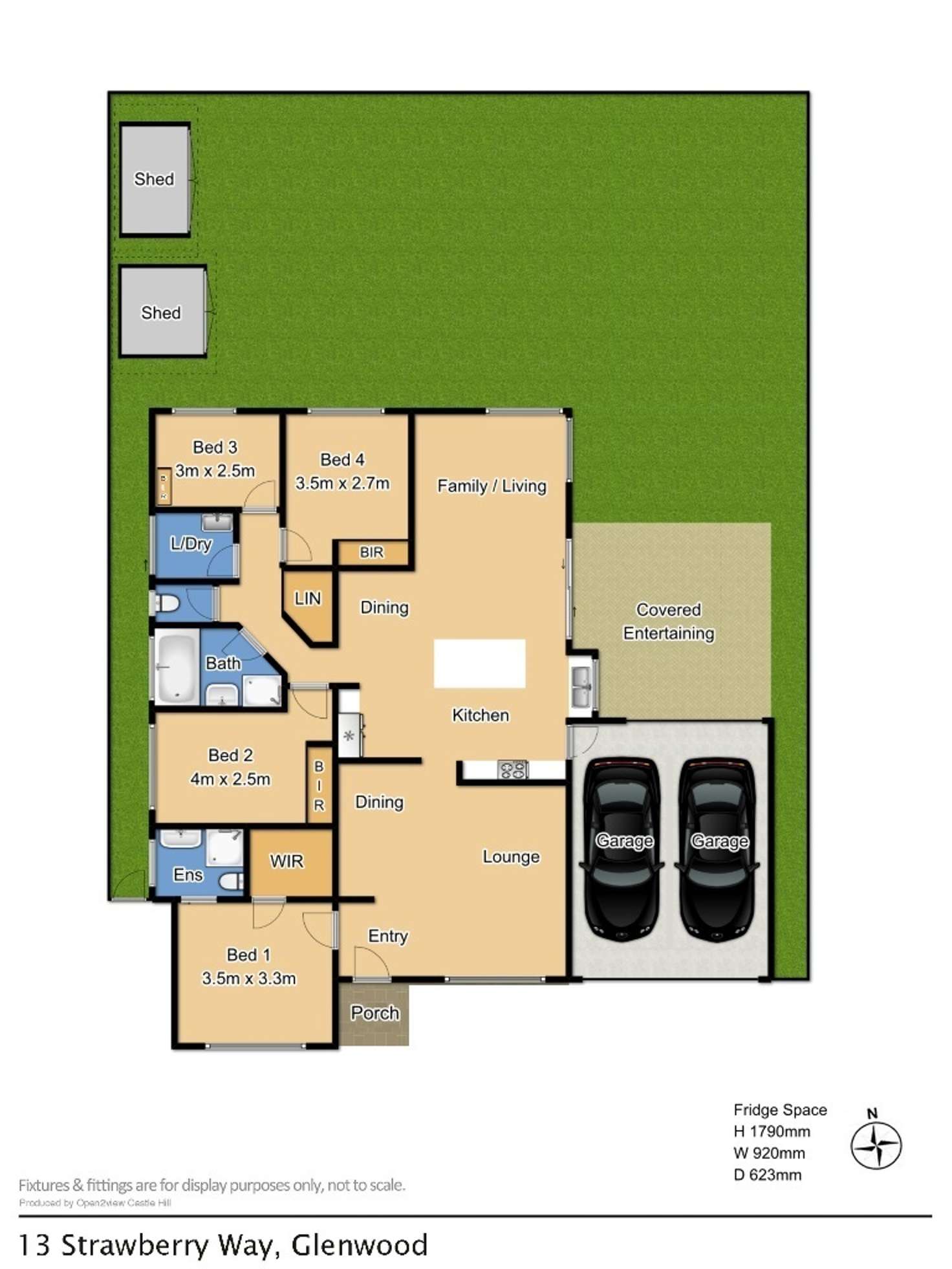 Floorplan of Homely house listing, 13 Strawberry Way, Glenwood NSW 2768