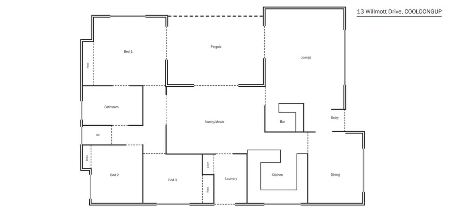 Floorplan of Homely house listing, 13 Willmott Drive, Cooloongup WA 6168