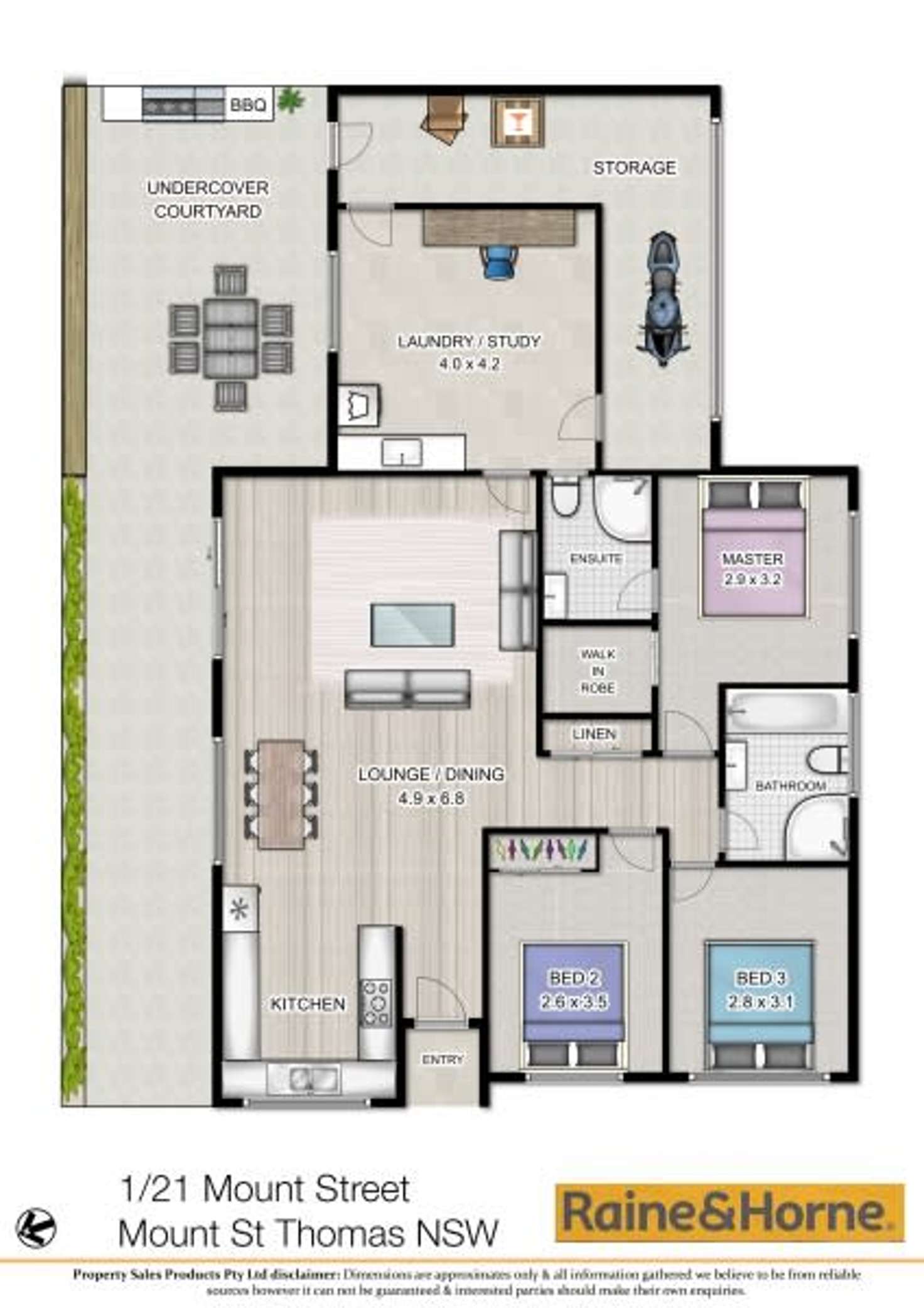 Floorplan of Homely townhouse listing, 1/21 Mount Street, Mount Saint Thomas NSW 2500
