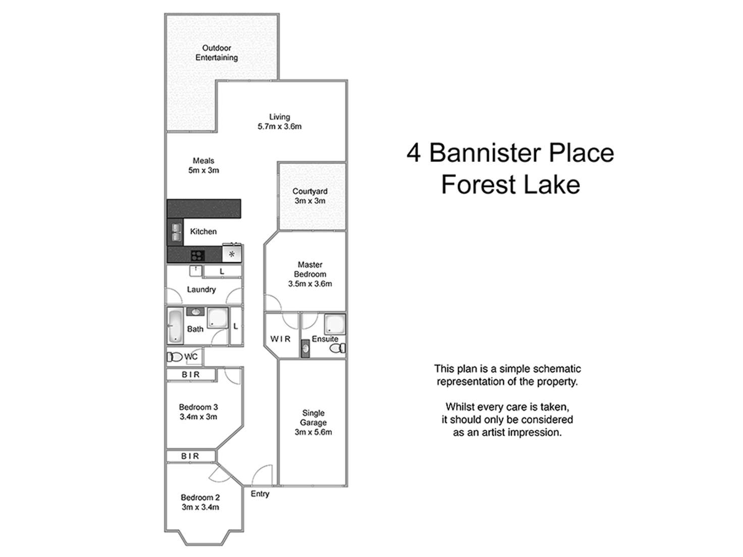Floorplan of Homely house listing, 4 Bannister Place, Forest Lake QLD 4078