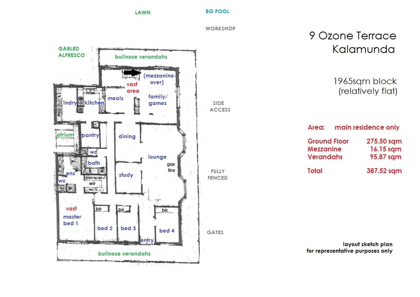Floorplan of Homely house listing, 9 Ozone Terrace, Kalamunda WA 6076