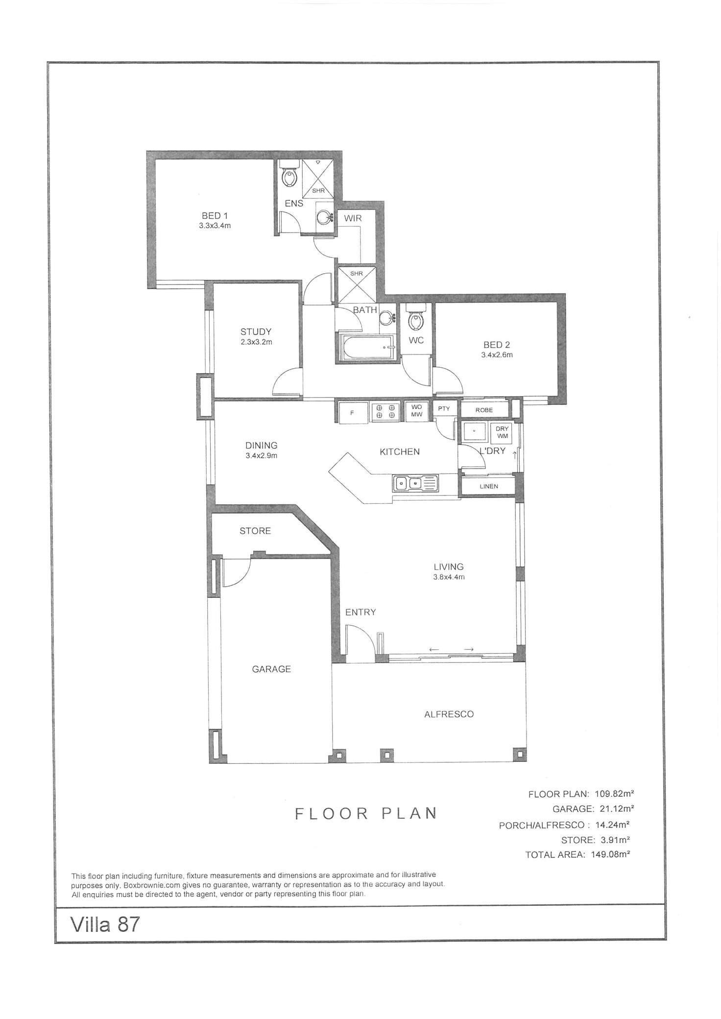 Floorplan of Homely villa listing, 87/50 Woodlake Retreat, Kingsley WA 6026