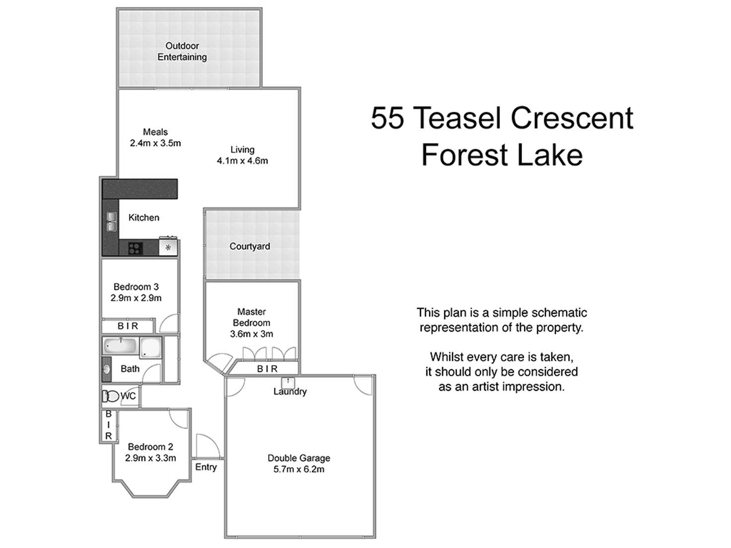 Floorplan of Homely house listing, 55 Teasel Crescent, Forest Lake QLD 4078