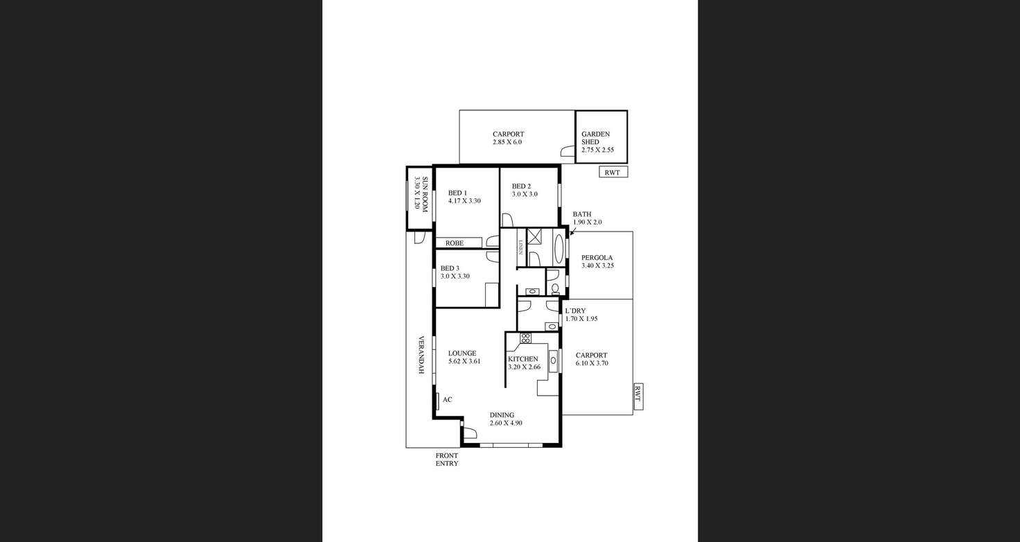 Floorplan of Homely unit listing, 1/19 Normandy Place, Port Lincoln SA 5606