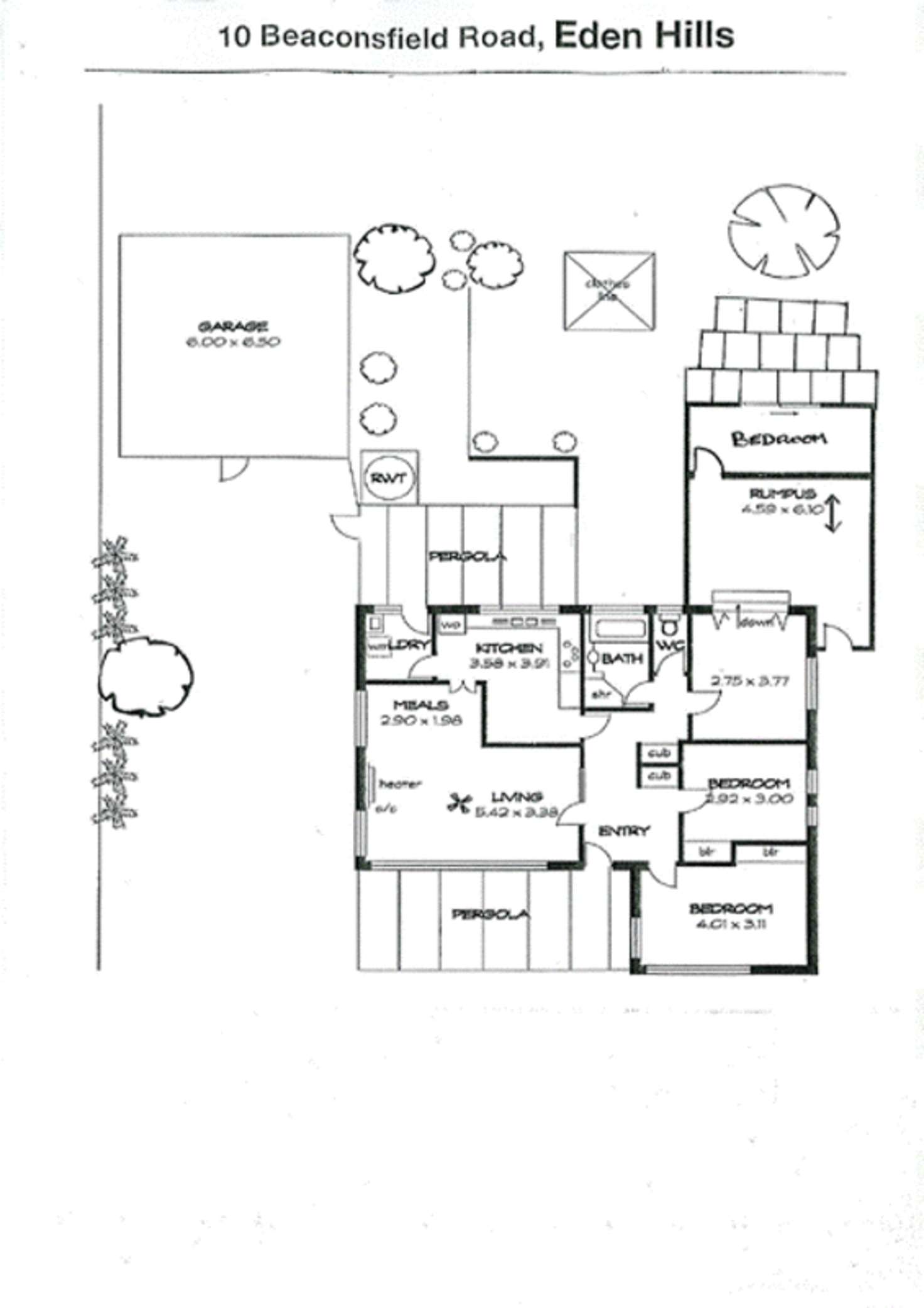 Floorplan of Homely house listing, 10 Beaconsfield Road, Eden Hills SA 5050