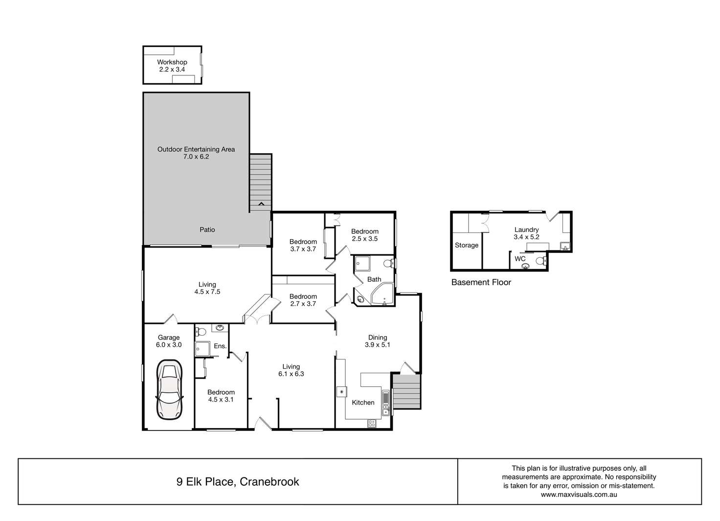 Floorplan of Homely house listing, 9 Elk Place, Cranebrook NSW 2749