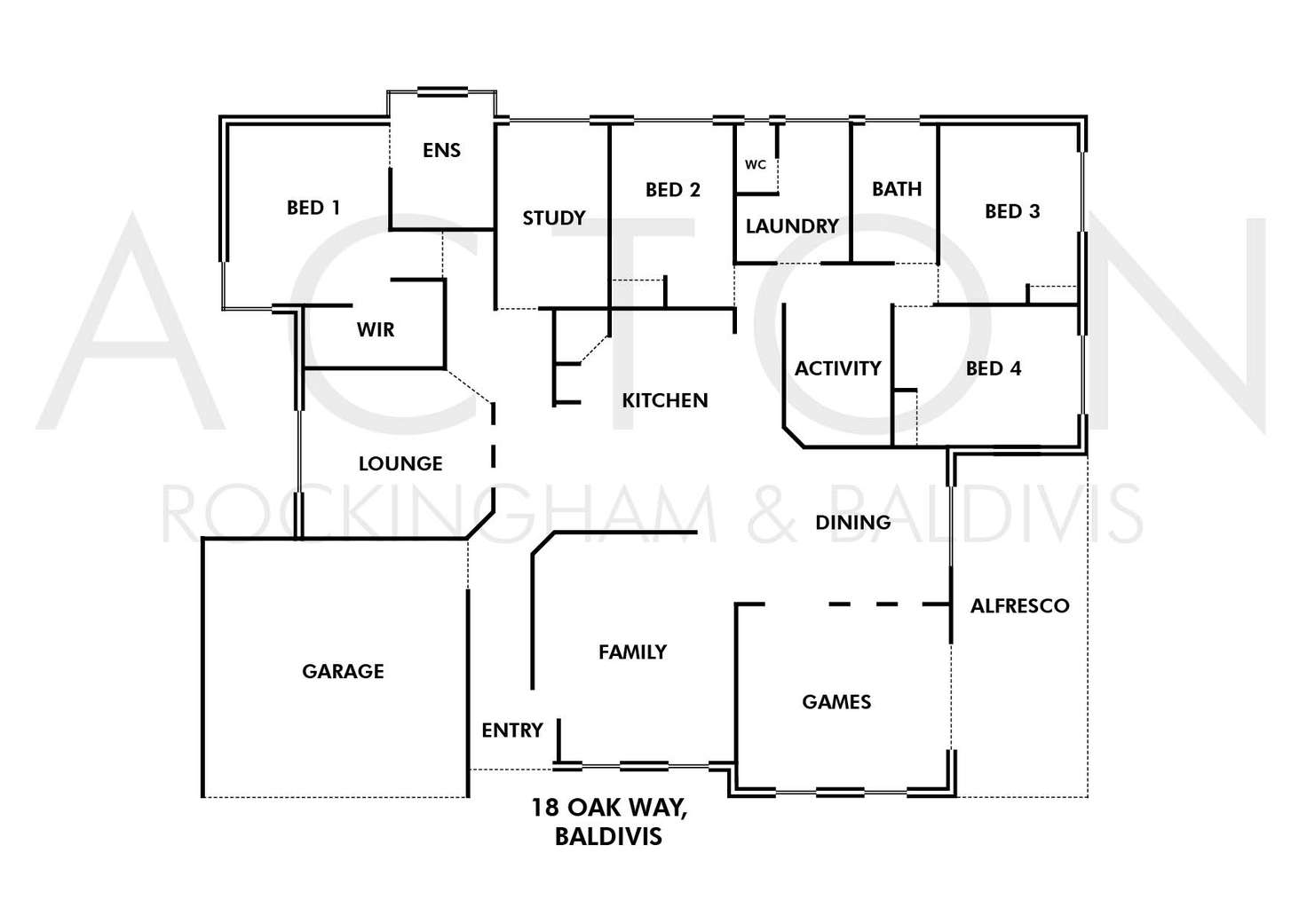 Floorplan of Homely house listing, 18 Oak Way, Baldivis WA 6171