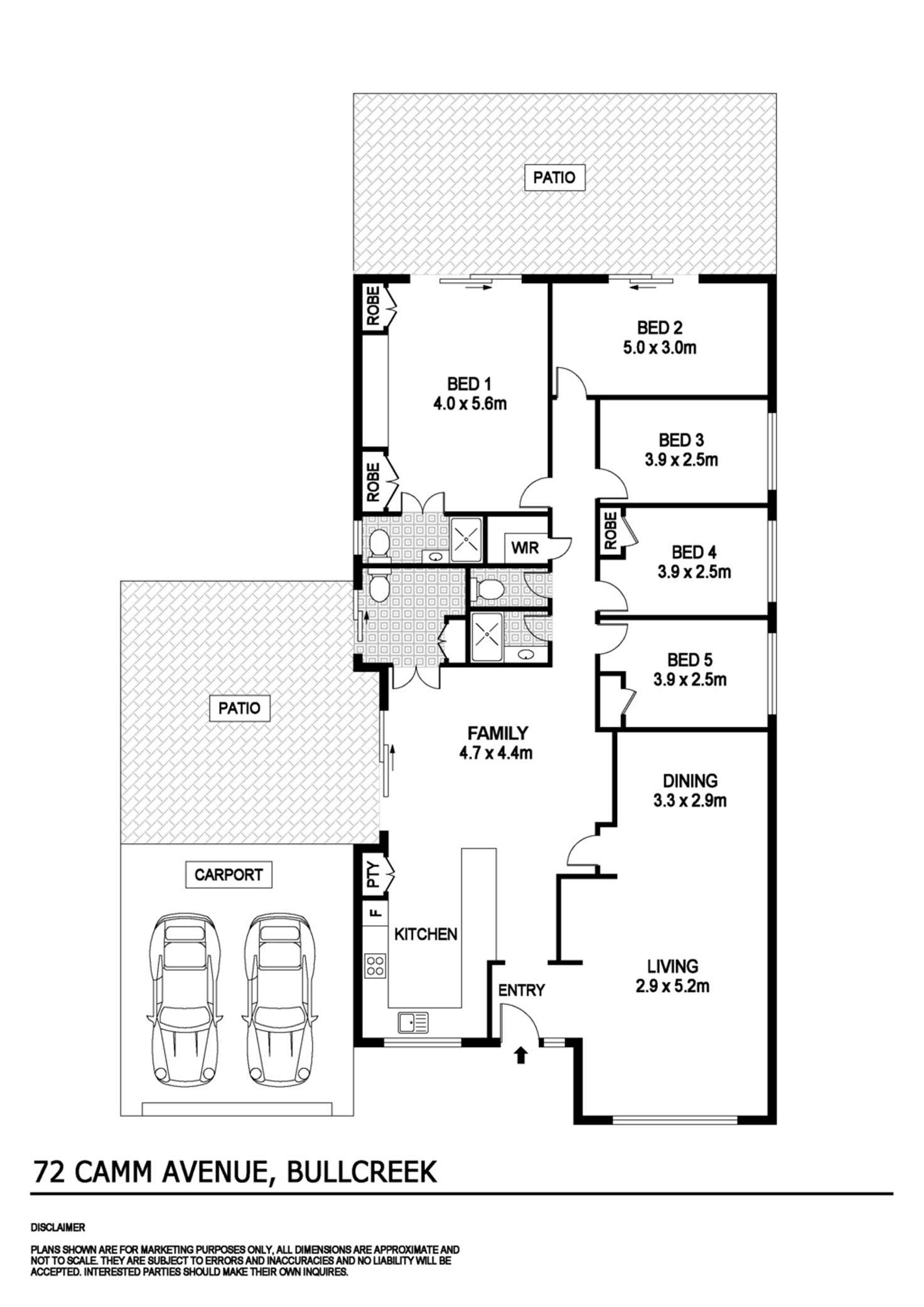 Floorplan of Homely house listing, 72 Camm Avenue, Bull Creek WA 6149