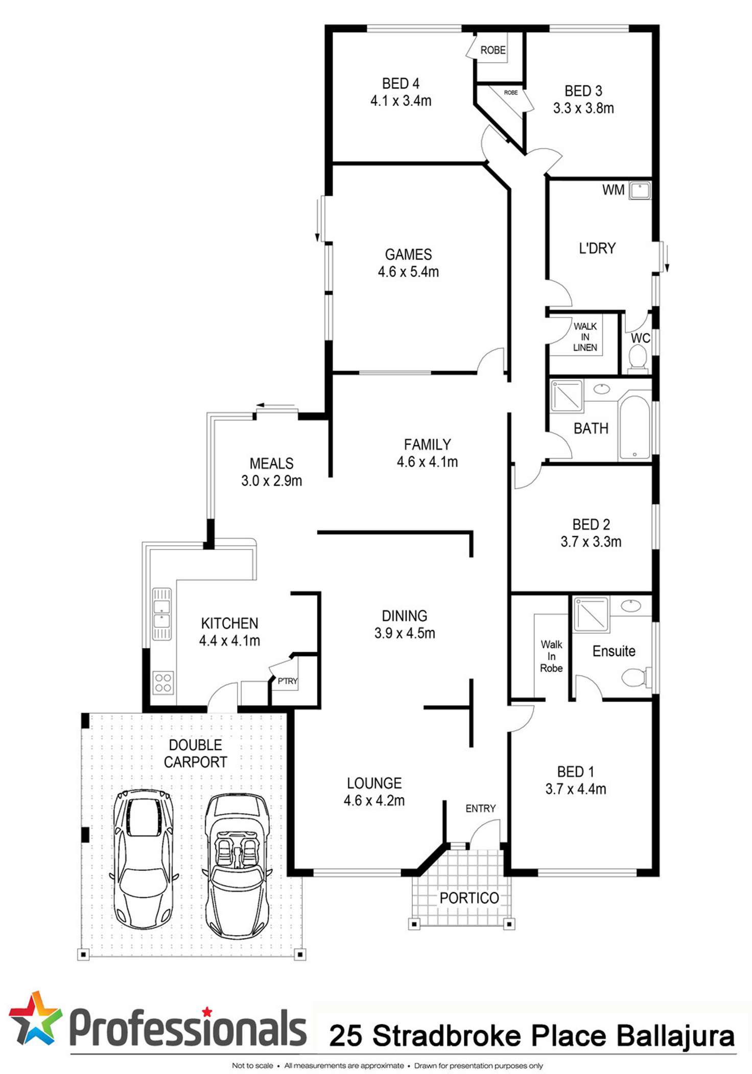 Floorplan of Homely house listing, 25 Stradbroke Place, Ballajura WA 6066
