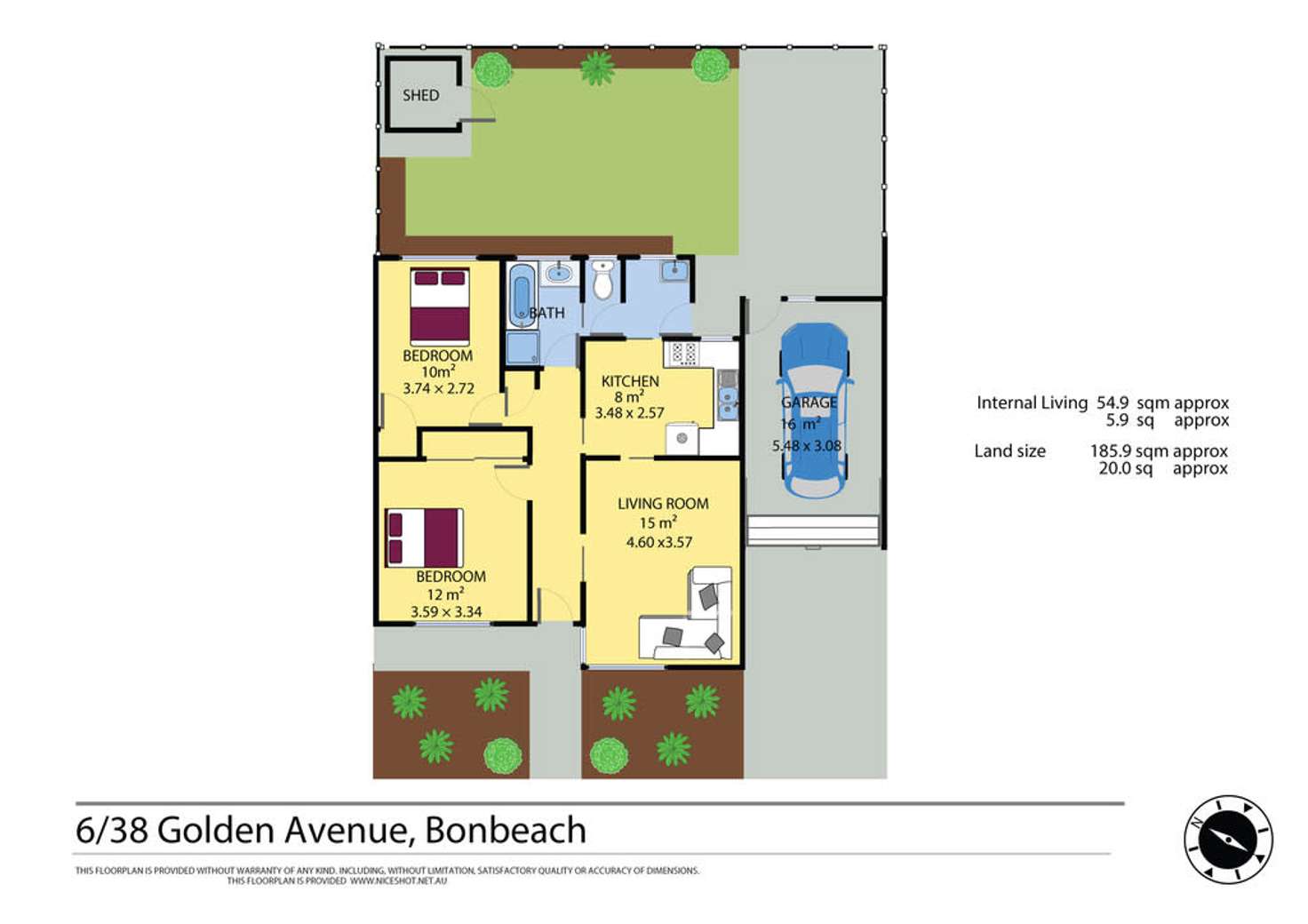 Floorplan of Homely unit listing, 6/38 Golden Avenue, Bonbeach VIC 3196