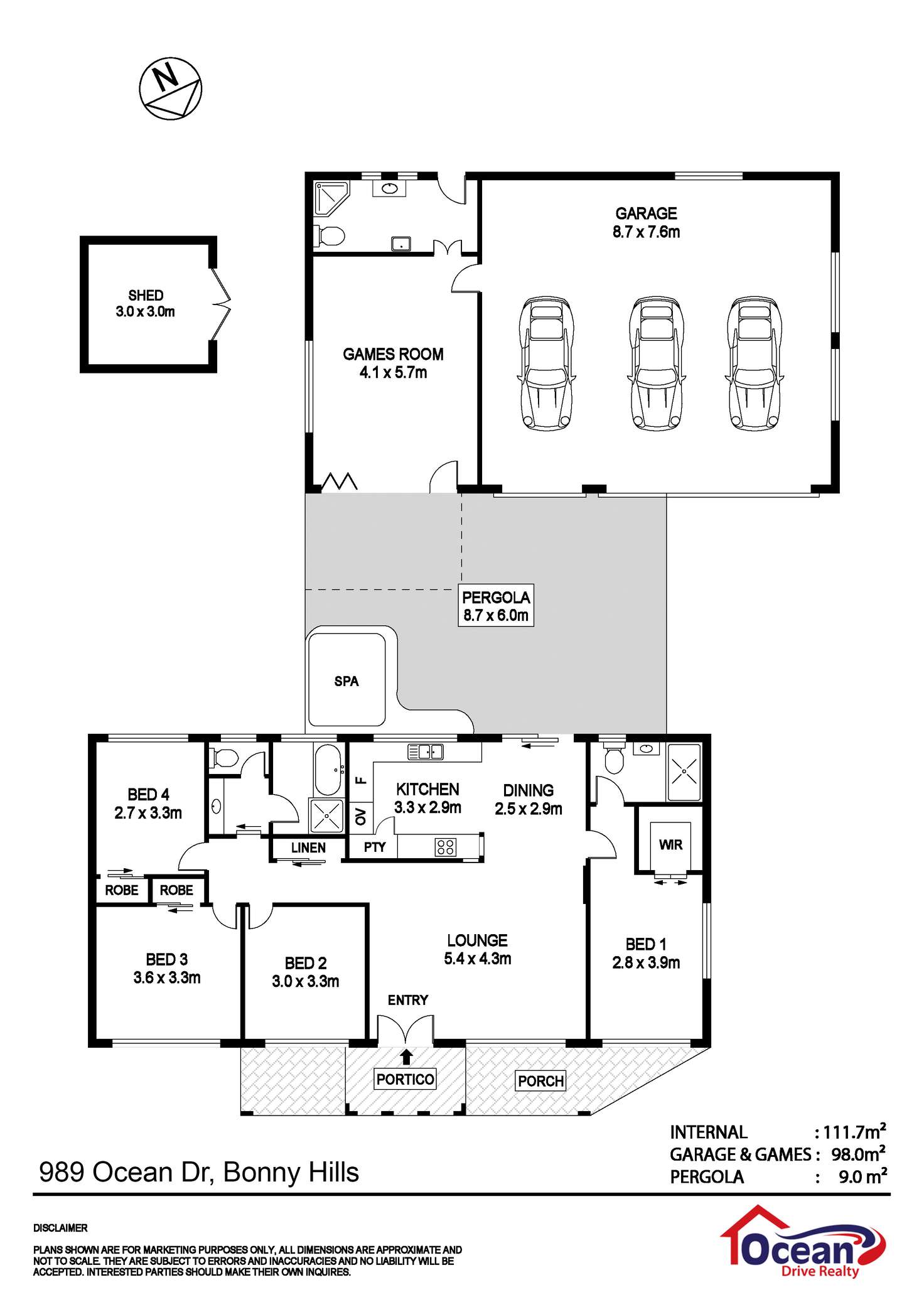 Floorplan of Homely house listing, 989 Ocean Drive, Bonny Hills NSW 2445