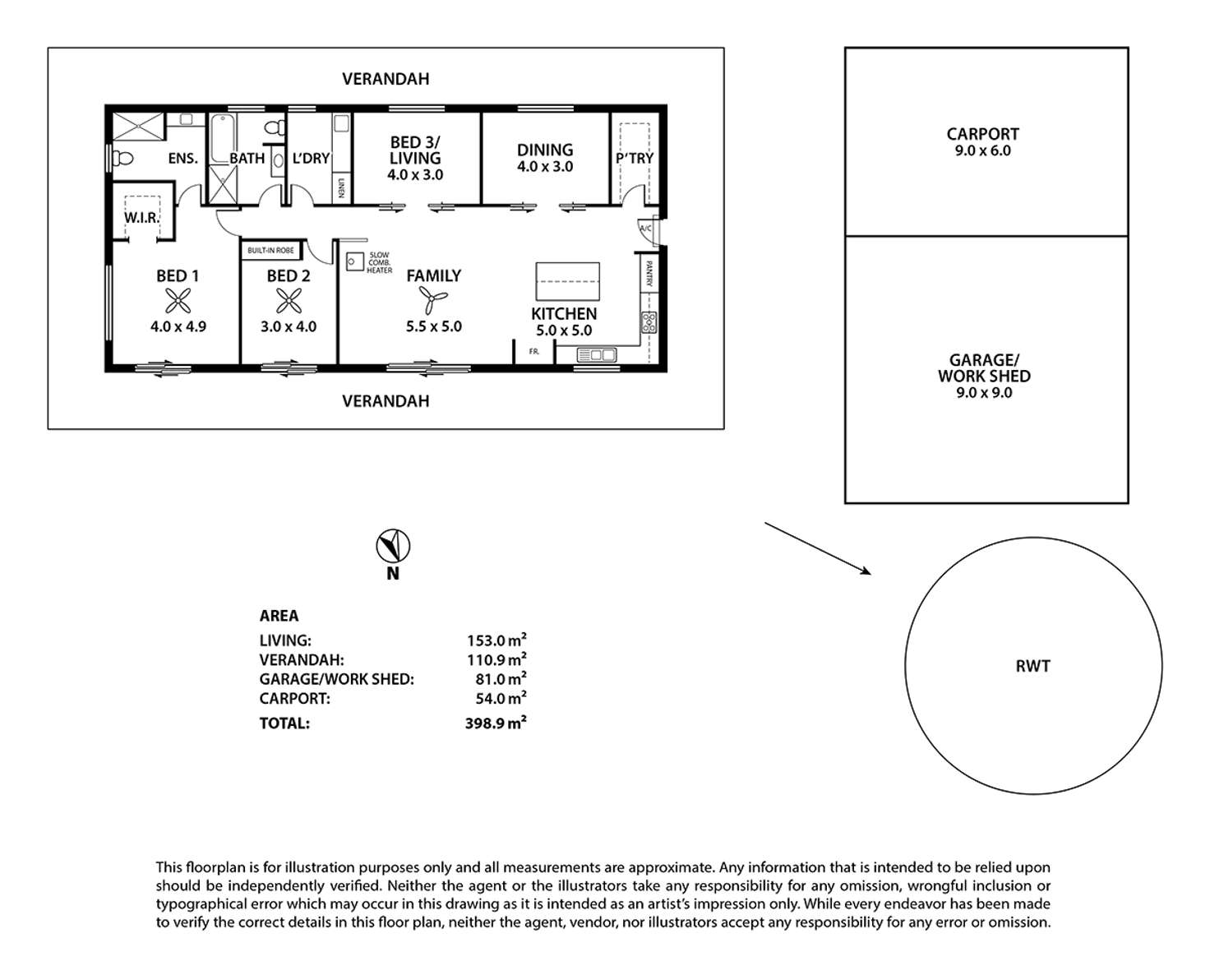 Floorplan of Homely house listing, 63 Henry Martin Road, Ashbourne SA 5157